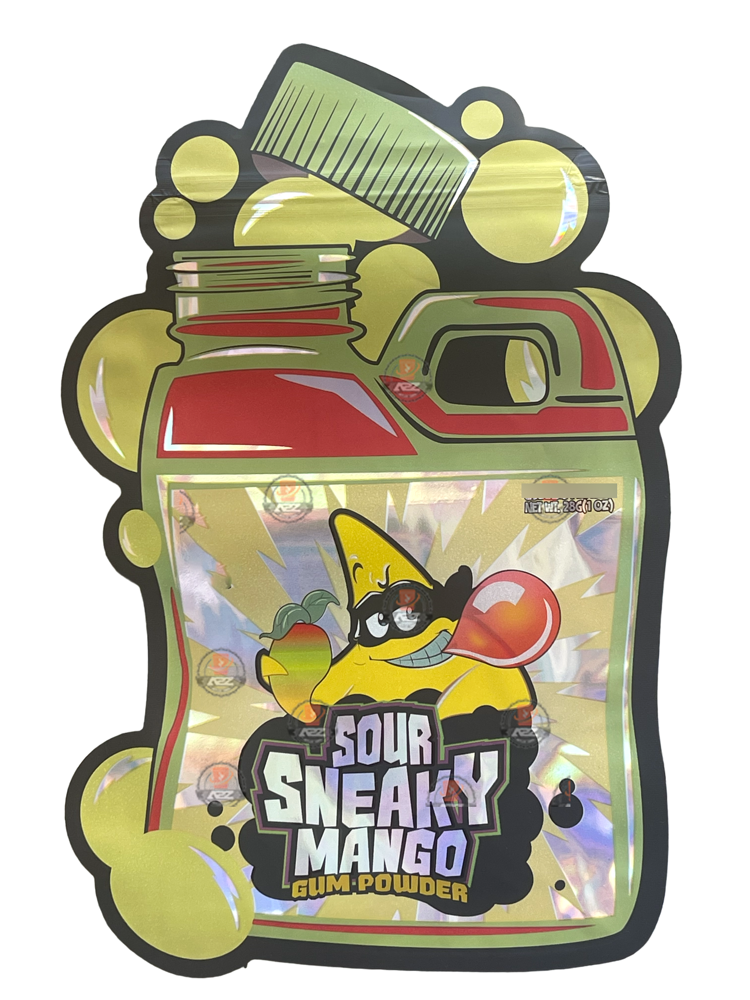 Sour Sneaky Mango Mylar Bag 1 OZ 28G (50 Count)