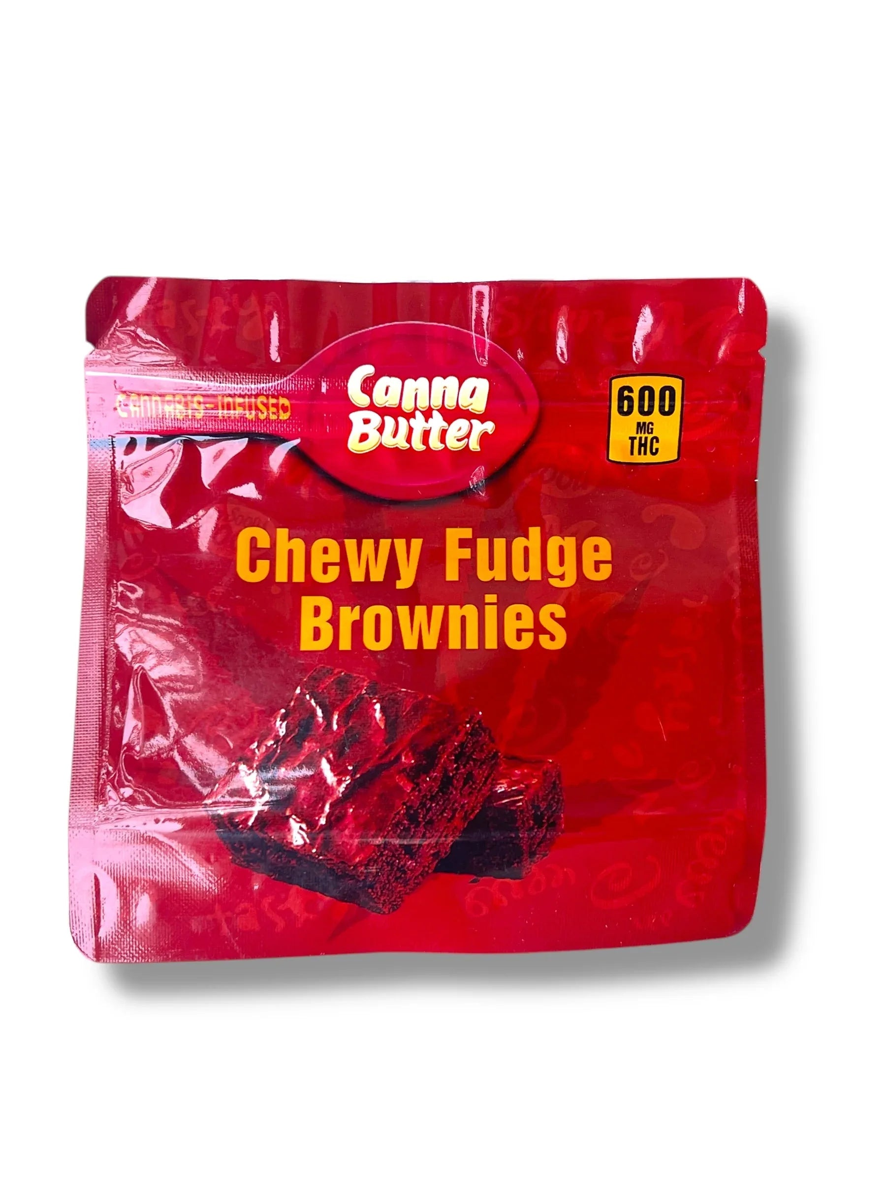 Canna Butter Chewy Fudge Brownies 600mg Mylar Bag -Packaging Only - Black Unicorn Hub