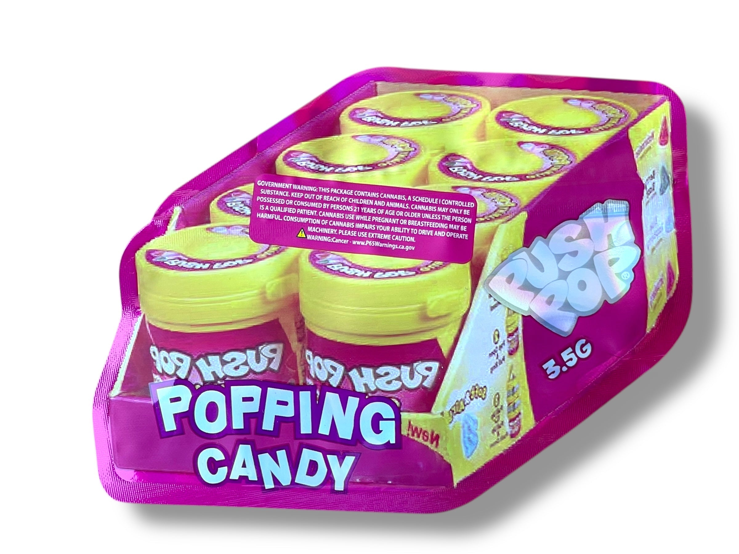 Push Pop Popping Candy Mylar Bag 3.5g shape bag