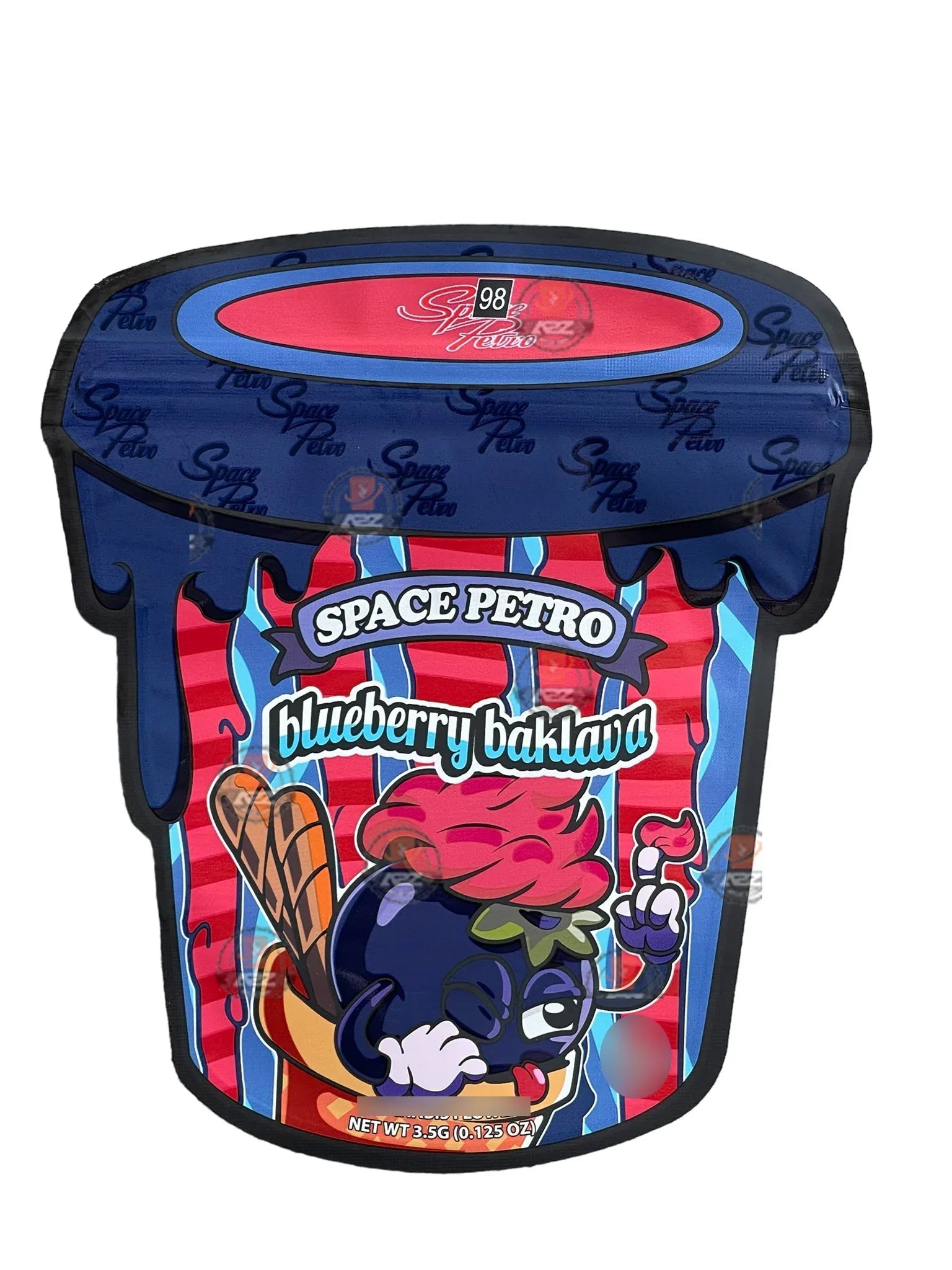 Blueberry Baklava 3.5 grams Mylar Bag Pure Blunt - Black Unicorn Hub