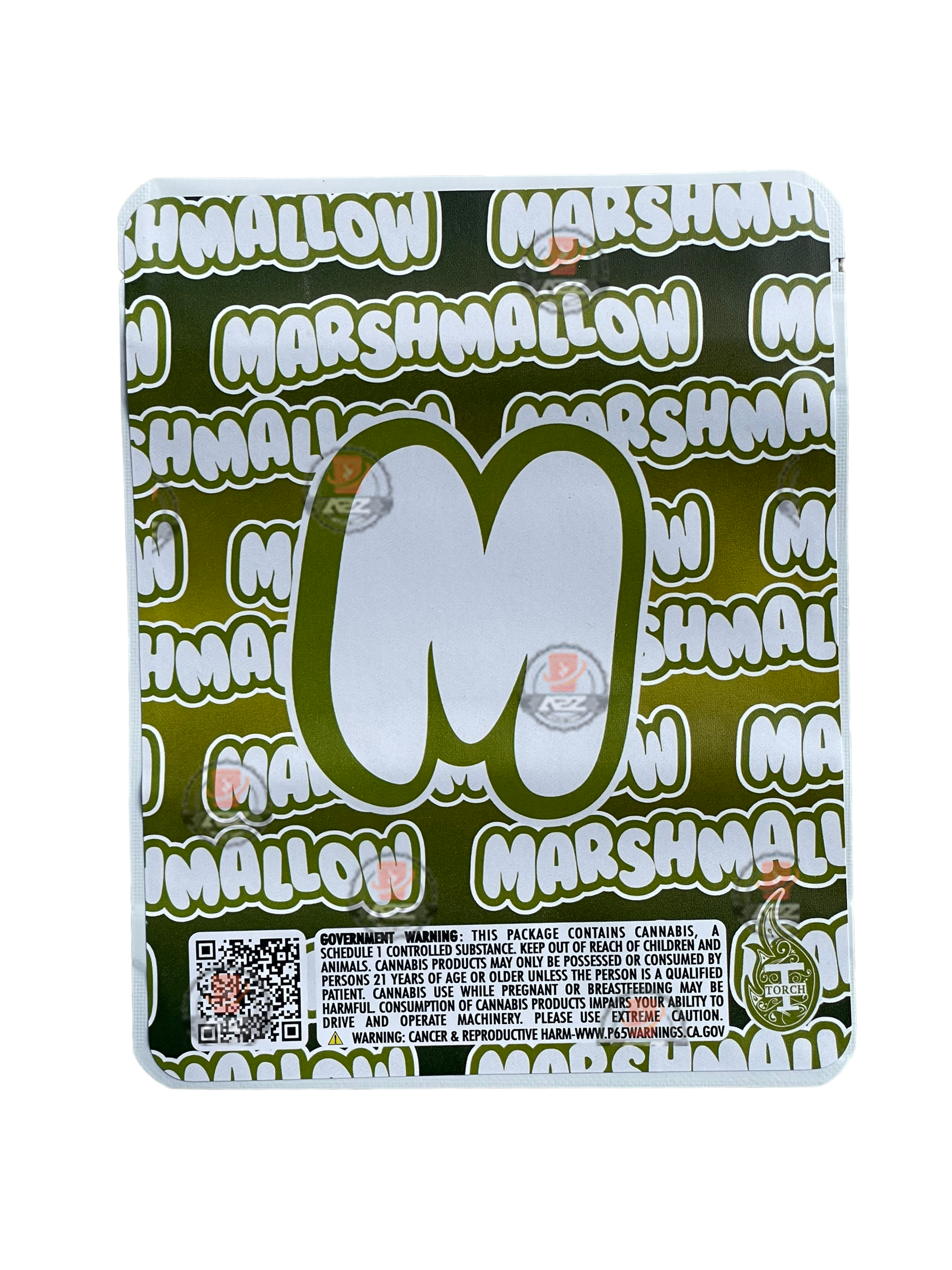 Sprinklez Key Lime Marshmallow Mylar Bags 3.5g Sticker base Bag -With stickers and labels