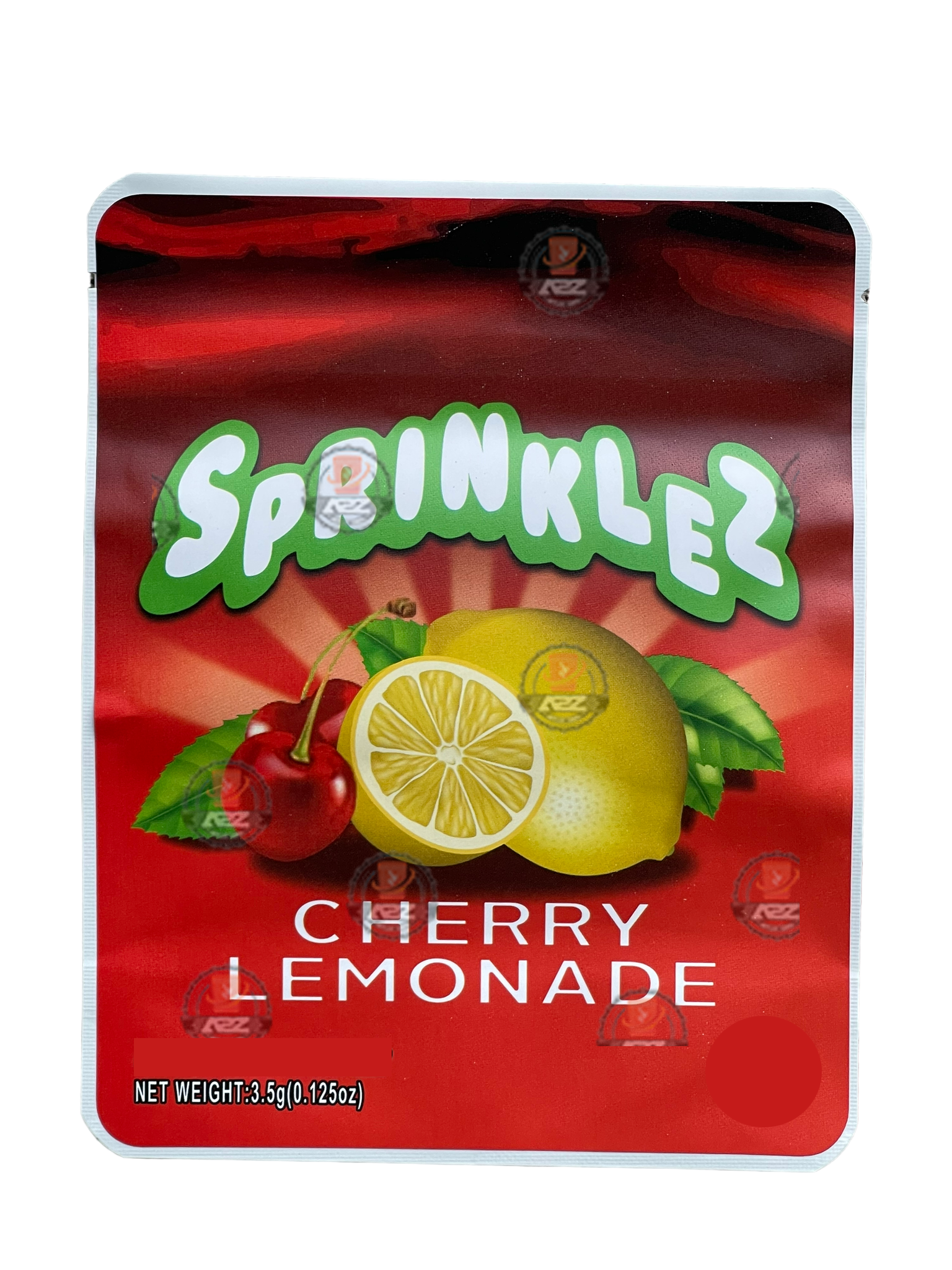 Sprinklez Cherry Lemonade Mylar Bags 3.5g Sticker base Bag -With stickers and labels