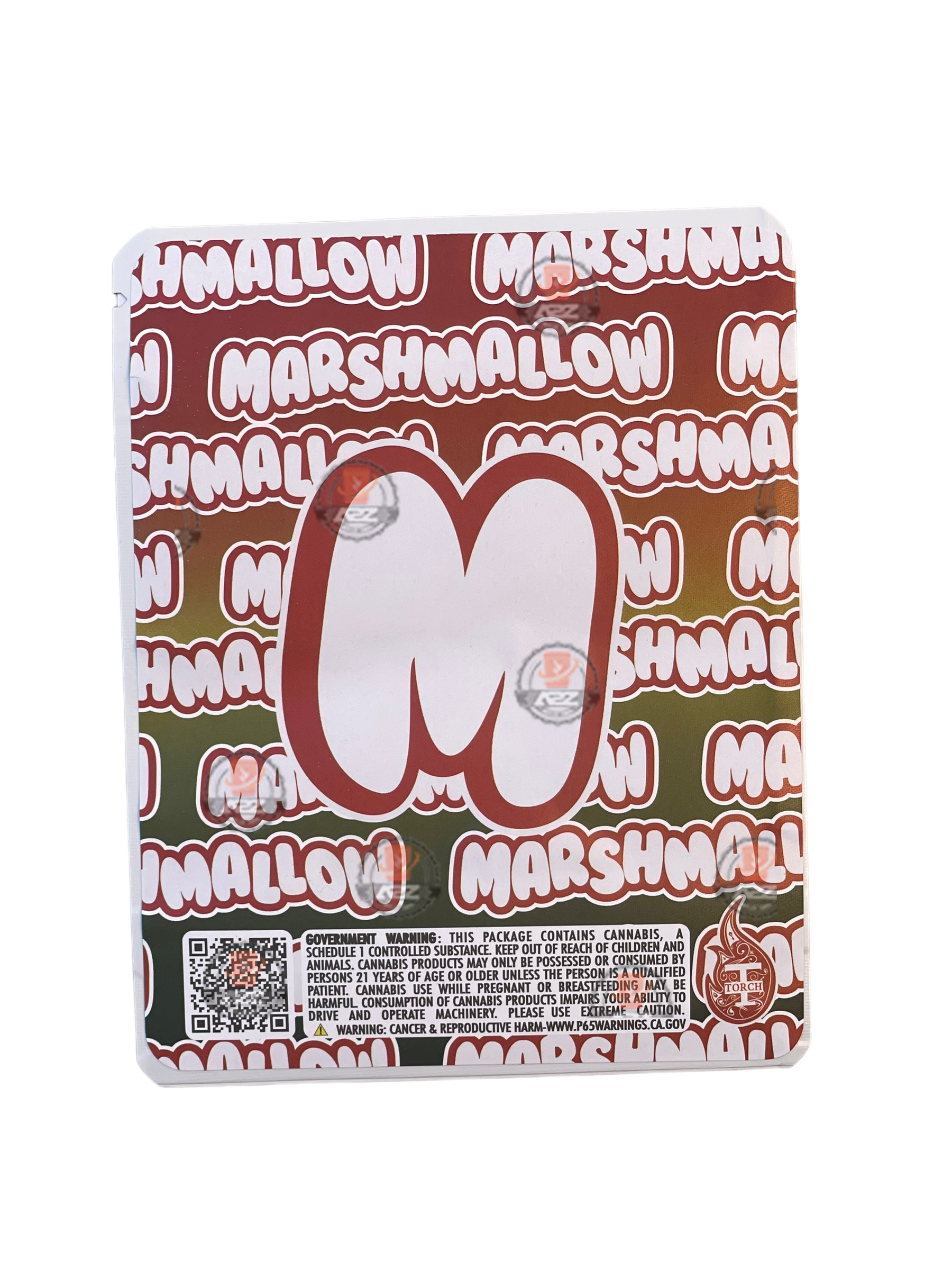 Sprinklez Watermelon Marshmallow Mylar Bags 3.5g Sticker base Bag -With stickers and labels