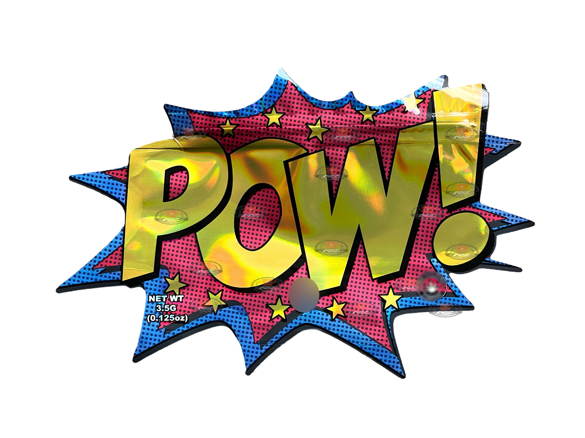 POW Lil Baby Cut Out Mylar Bags 3.5g Die Cut Holographic