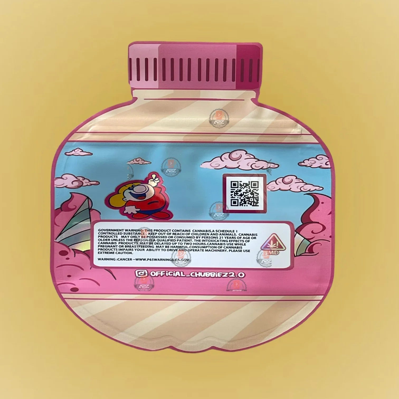 Cotton Candy Chubbiez 3.5G Mylar Bags Cut Out-Holographic - Black Unicorn Hub