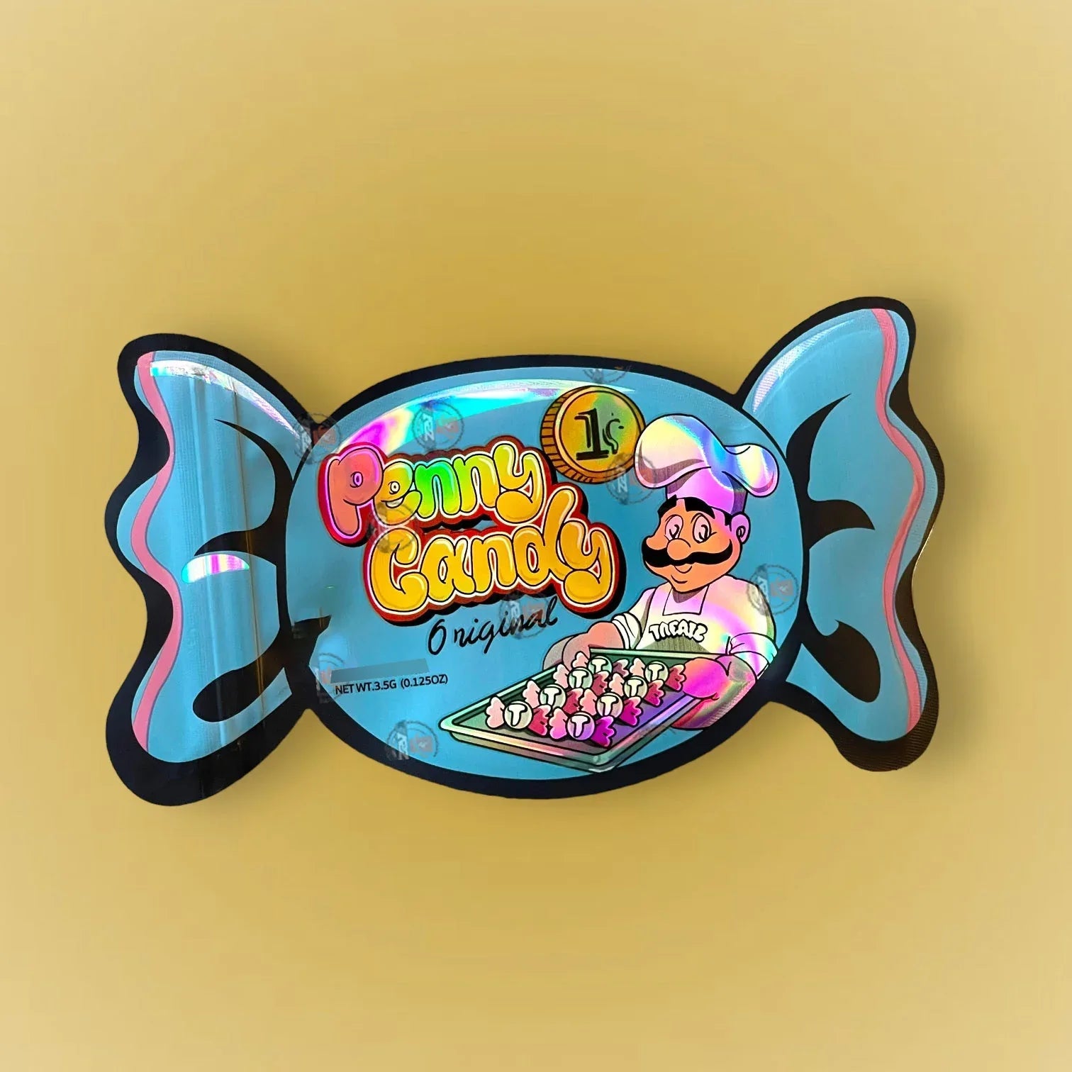 Penny Candy Original 3.5G Mylar Bags Cut Out-Holographic - Black Unicorn Hub