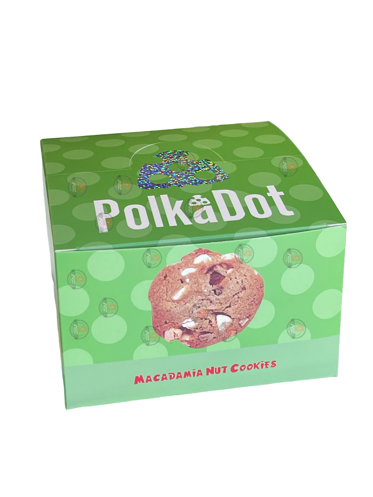 Polkadot Packaging Macadamia Nut Cookies (Master Box Included) Packaging Only