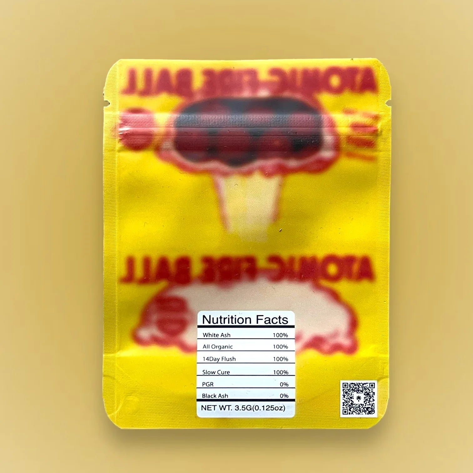 Atomic Fire Ball 3.5g Mylar Bags Holographic- Rolling Stone -Packaging Only - Black Unicorn Hub