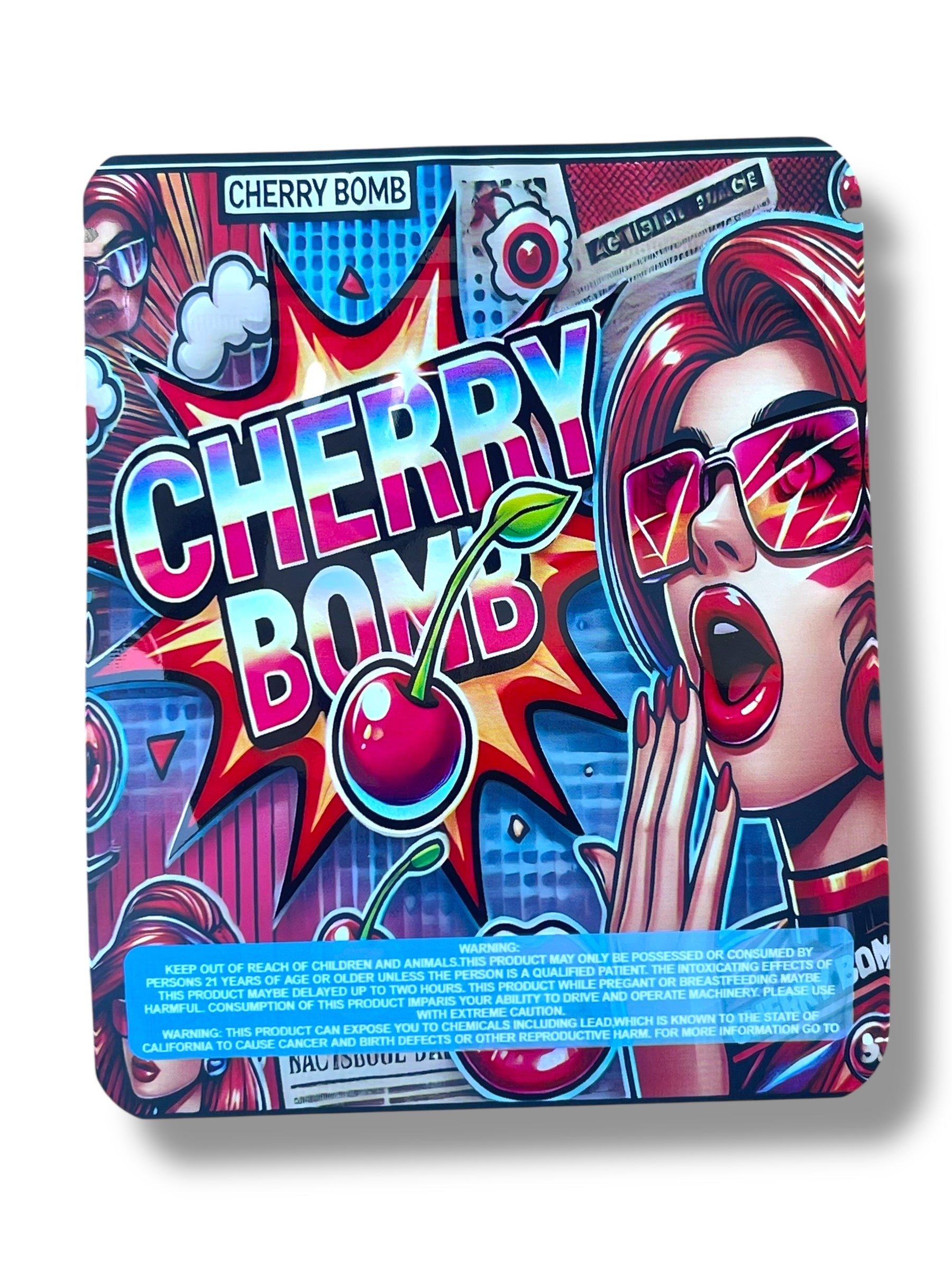 Cherry Bomb 3.5g Mylar Bag- Packaging Only