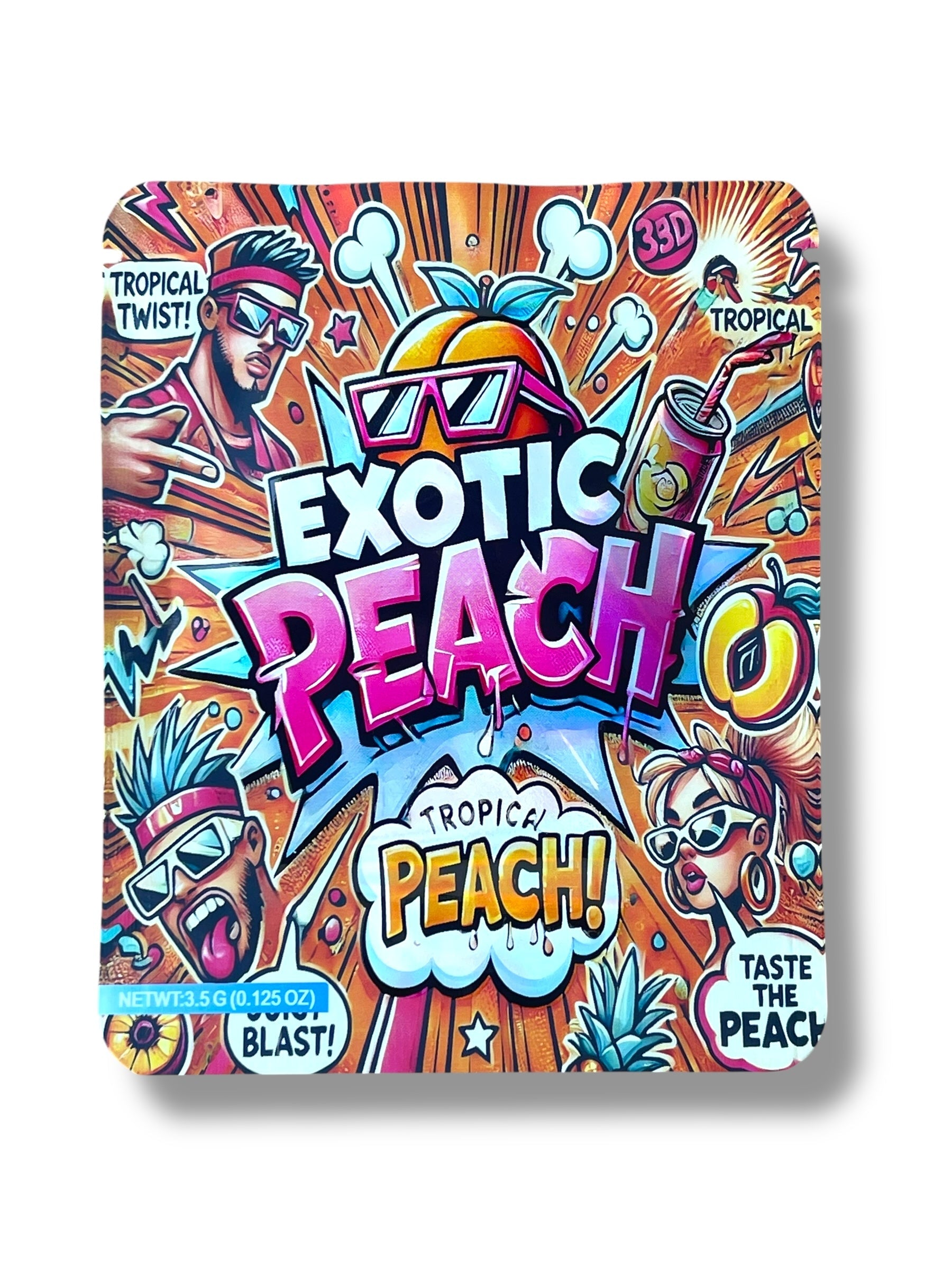 Exotic Peach 3.5g Mylar Bag- Packaging Only