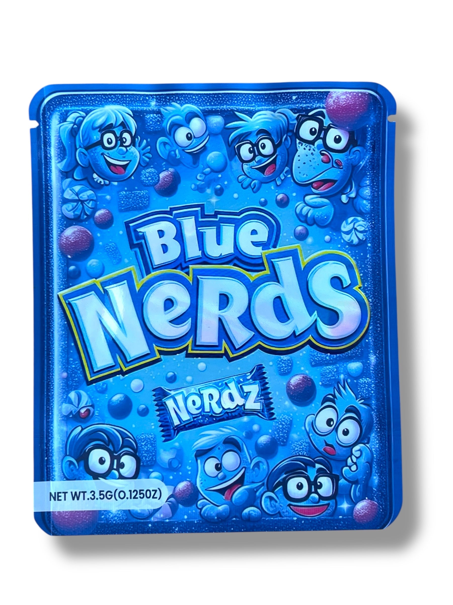 Blue Nerds 3.5g Mylar Bag- Packaging Only
