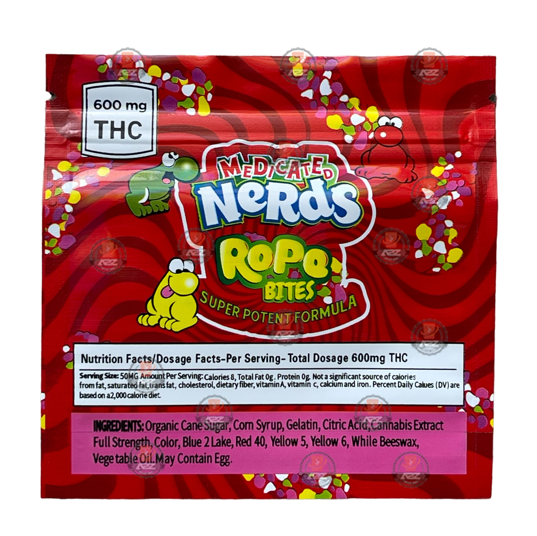 Nerds Rope Bites 600mg Mylar Bag Original