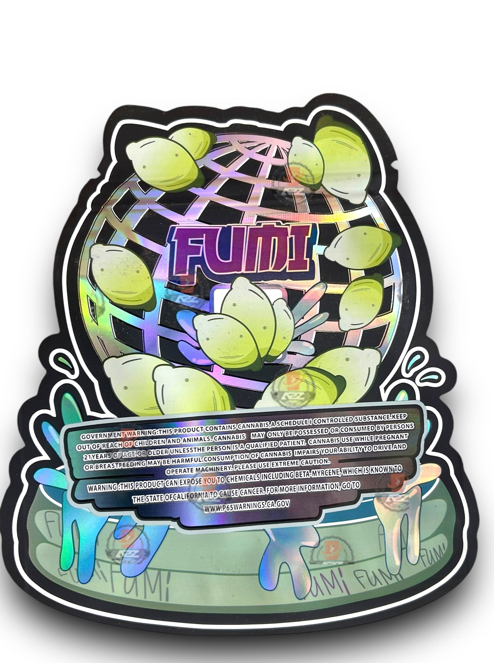 Fumi Globe Mylar Bags 3.5g Holographic