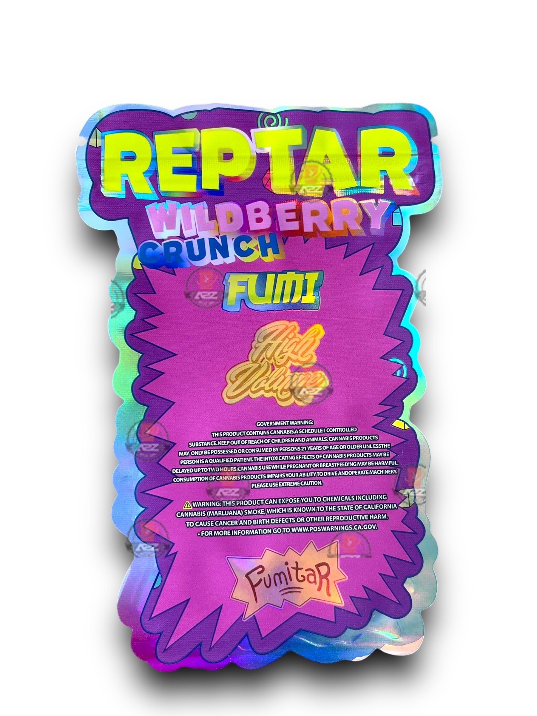 Fumitar Reptar Wildberry Crunch Mylar Bags 3.5g Holographic