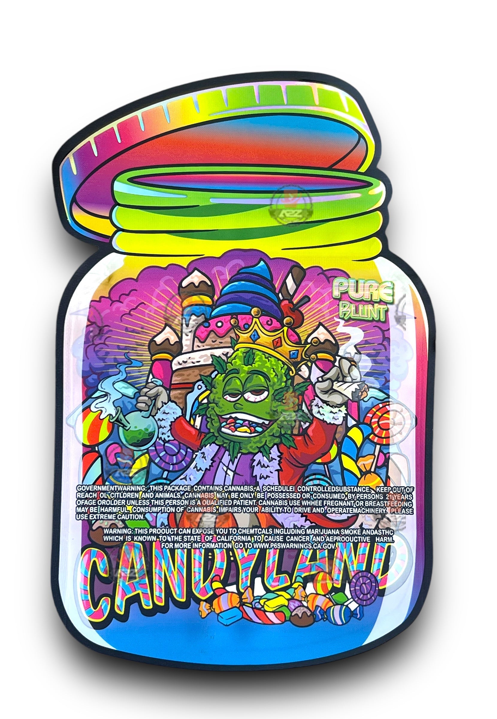 Pure Blunt Candy Land Mylar Bags 3.5g Holographic