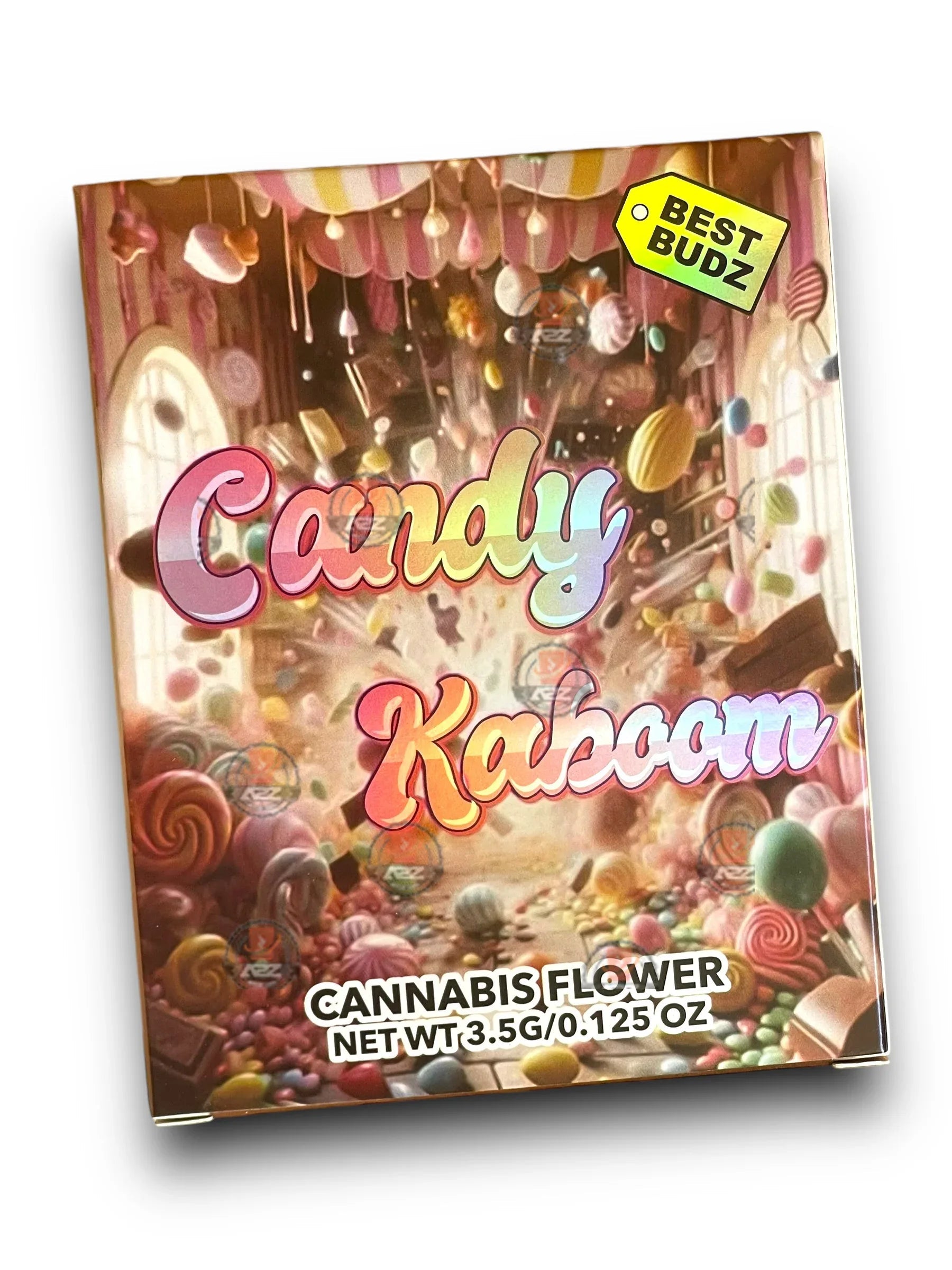 Best Budz Candy Kaboom Mylar Bags with Boxes 3.5g Box Packaging Holographic - Black Unicorn Hub