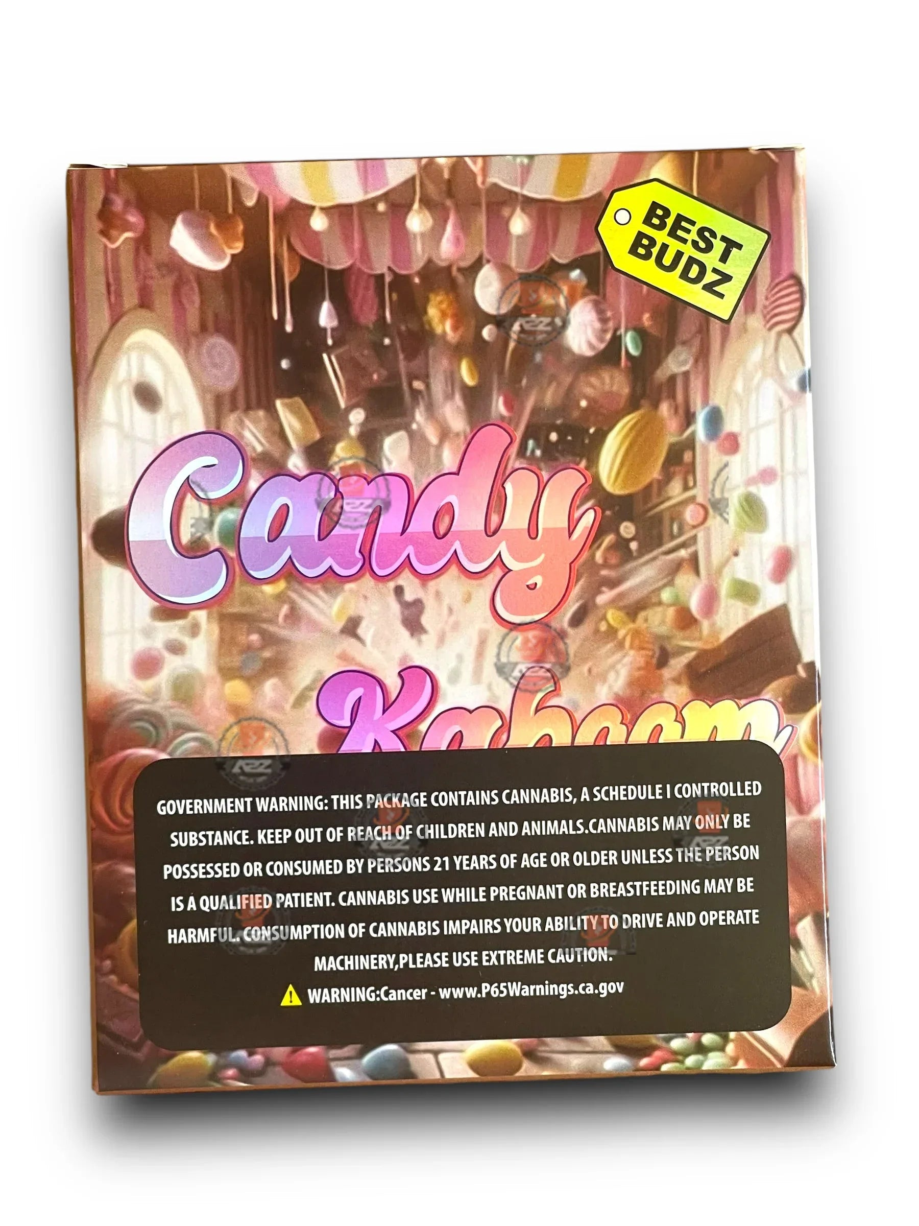 Best Budz Candy Kaboom Mylar Bags with Boxes 3.5g Box Packaging Holographic - Black Unicorn Hub