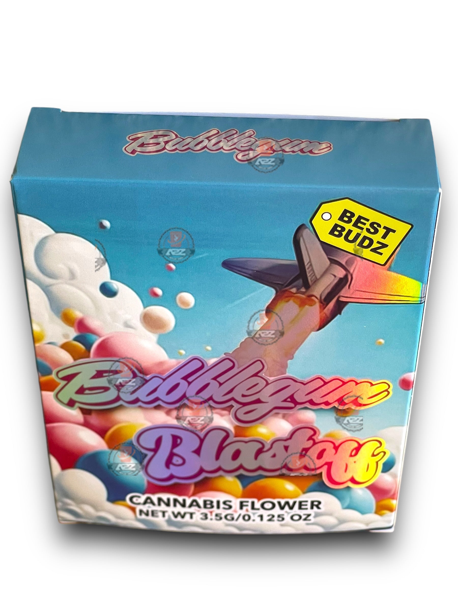 Best Budz Bubblegum Blastoff Mylar Bags with Boxes 3.5g Box Packaging Holographic