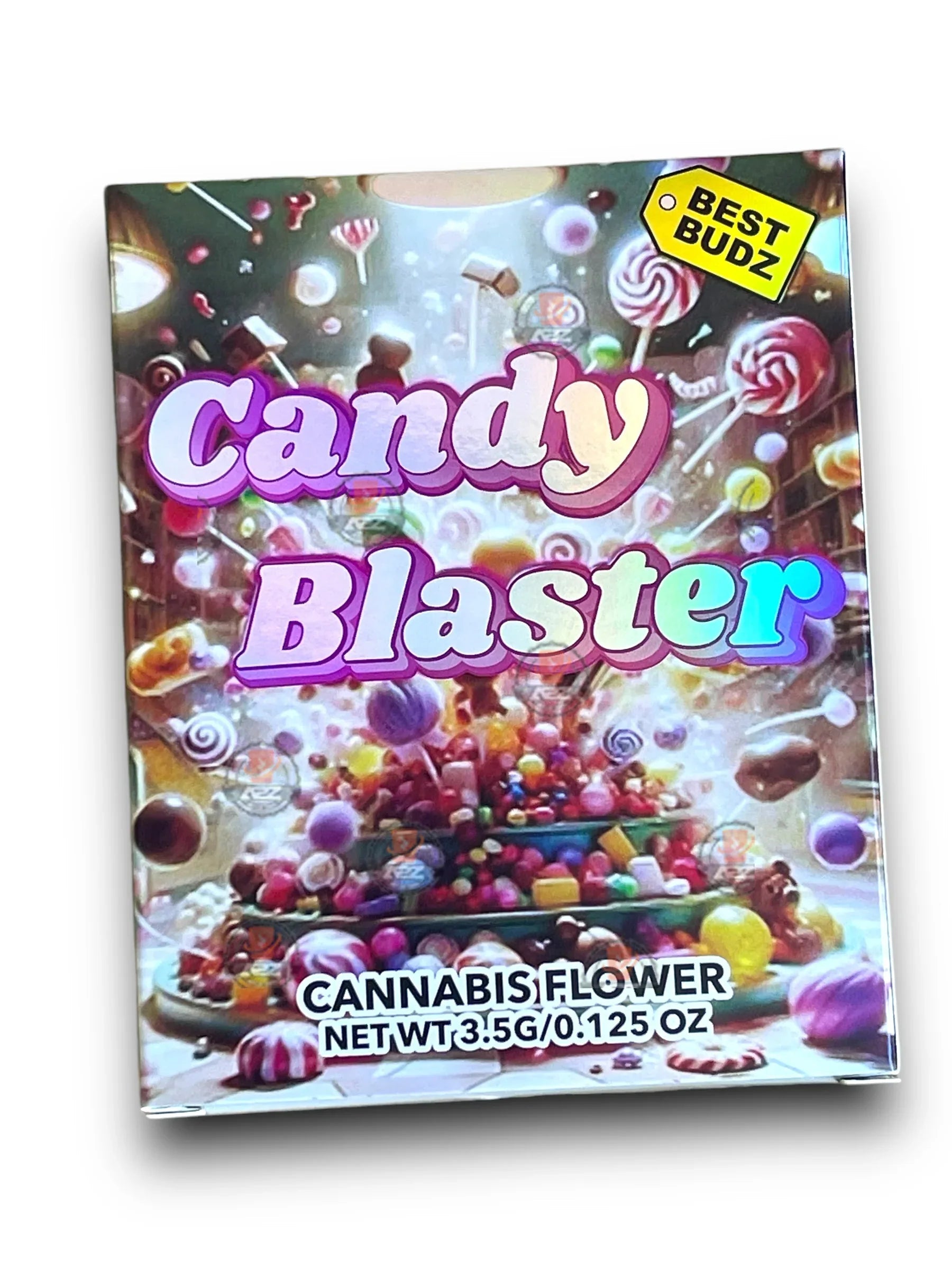 Best Budz Candy Blaster Mylar Bags with Boxes 3.5g Box Packaging Holographic - Black Unicorn Hub