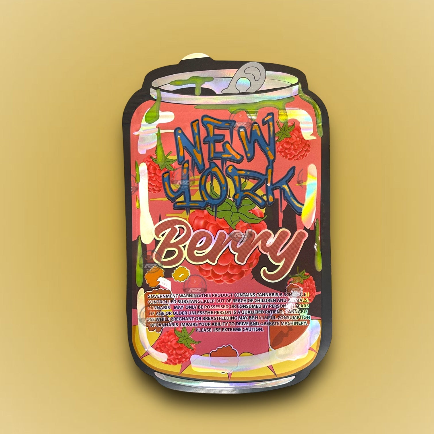 New York Berry Bomb 3.5G Mylar Bag Holographic