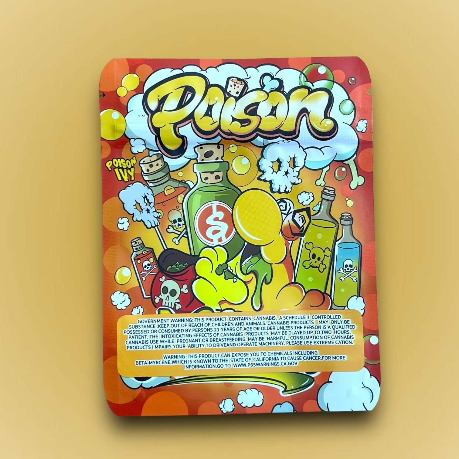 Poison Nerdz 3.5g Mylar Bags Packaging Only
