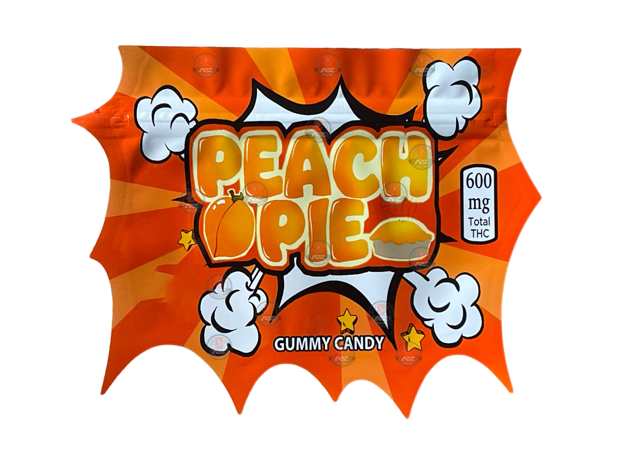 Peach Pie Gummy Candy 3.5g Mylar Bag