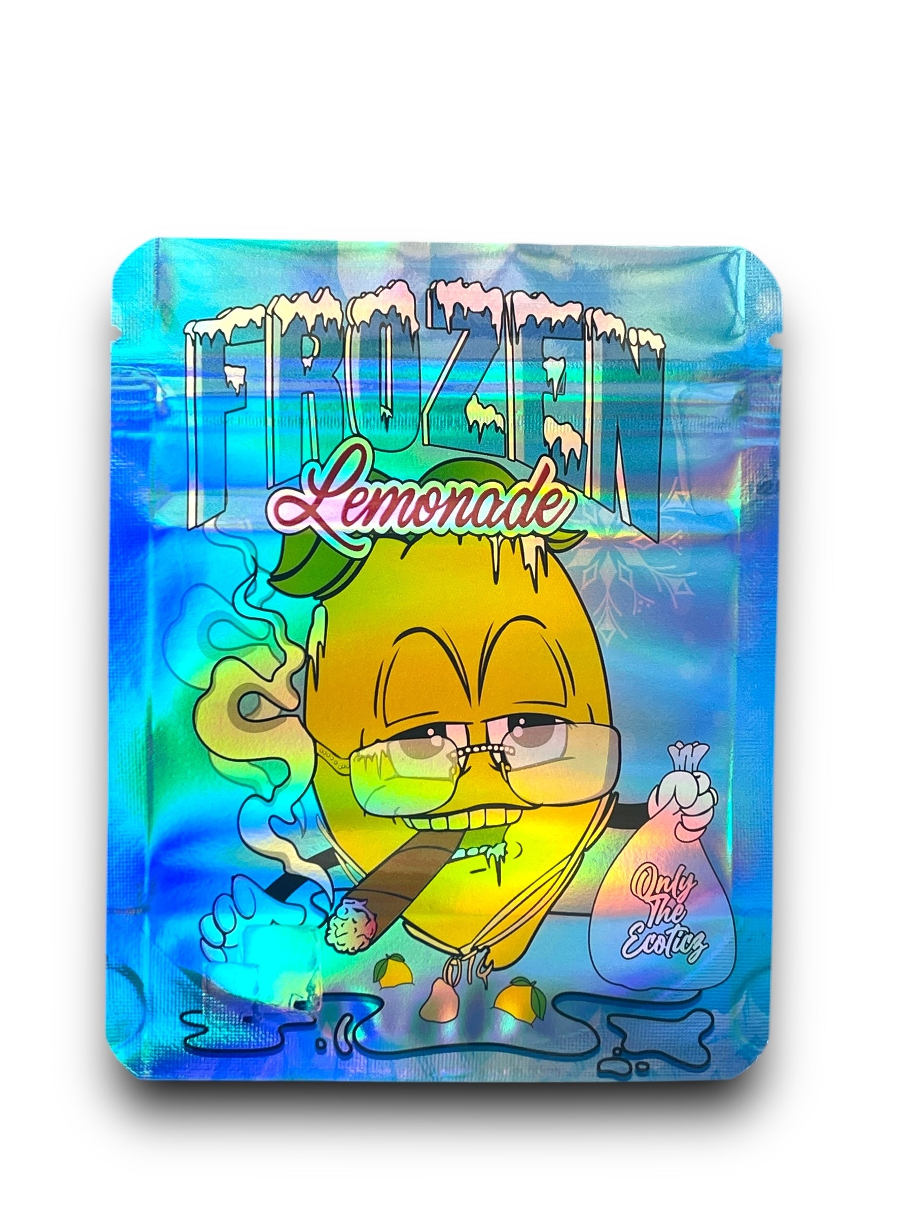 Frozen Lemonade Mylar Bags 3.5g Holographic Only the Exotics