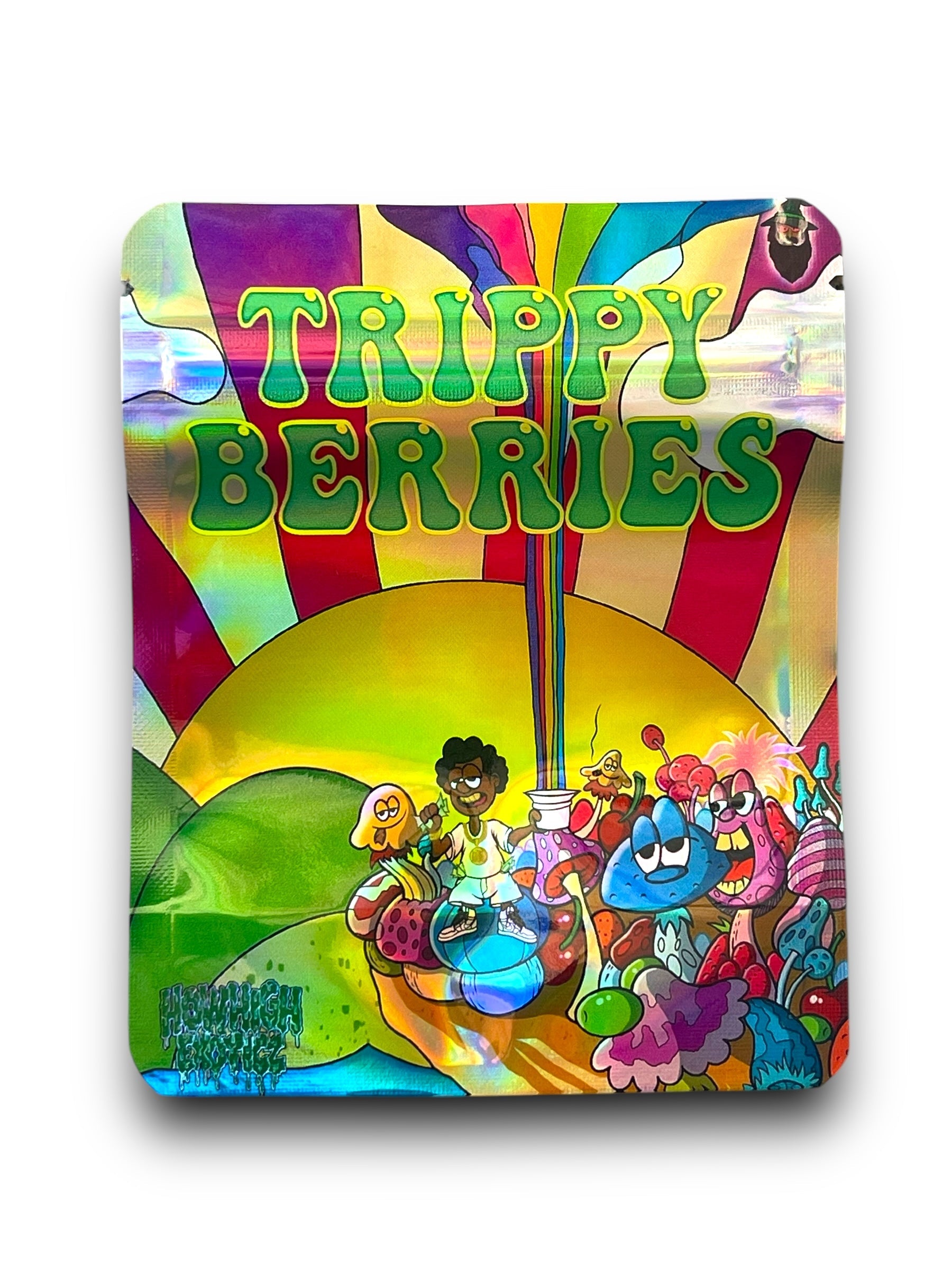 Trippy Berries Mylar Bags 3.5g Holographic