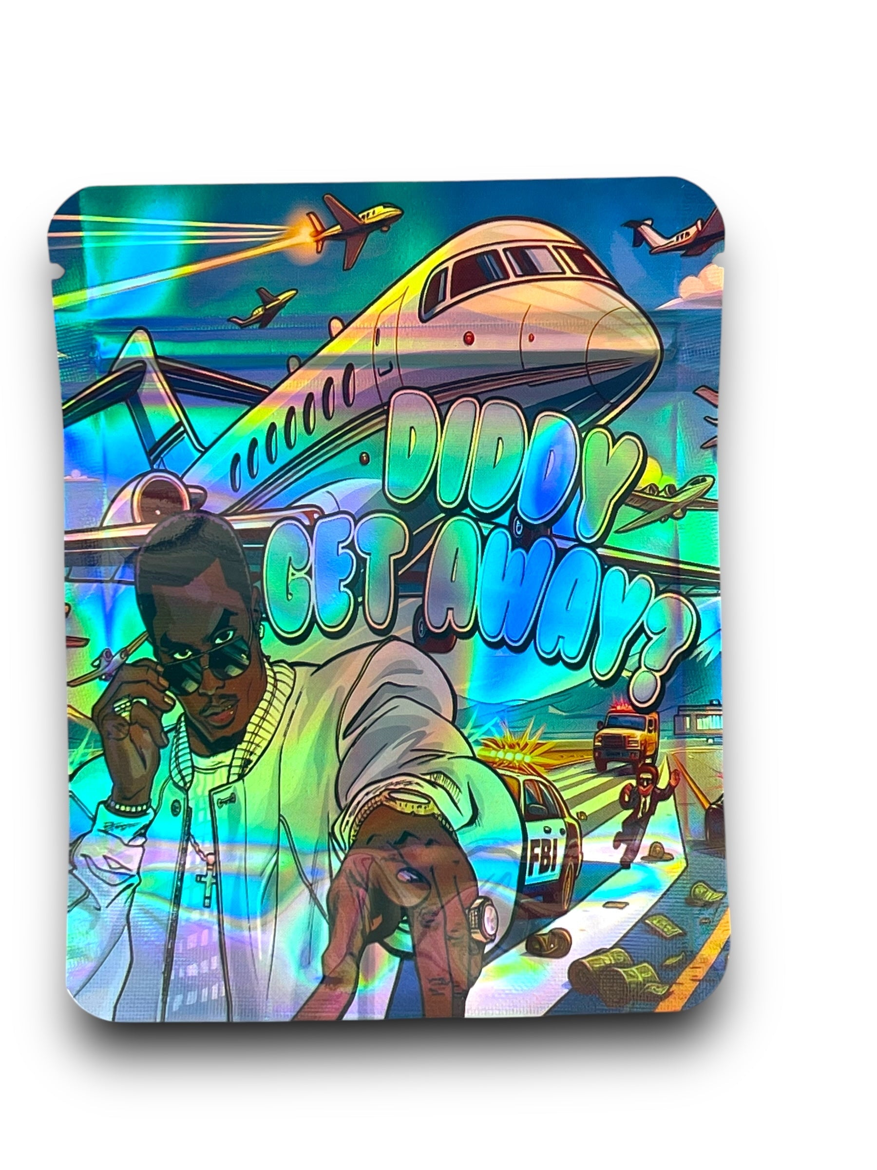 Diddy Get Away? Mylar Bags 3.5g Holographic