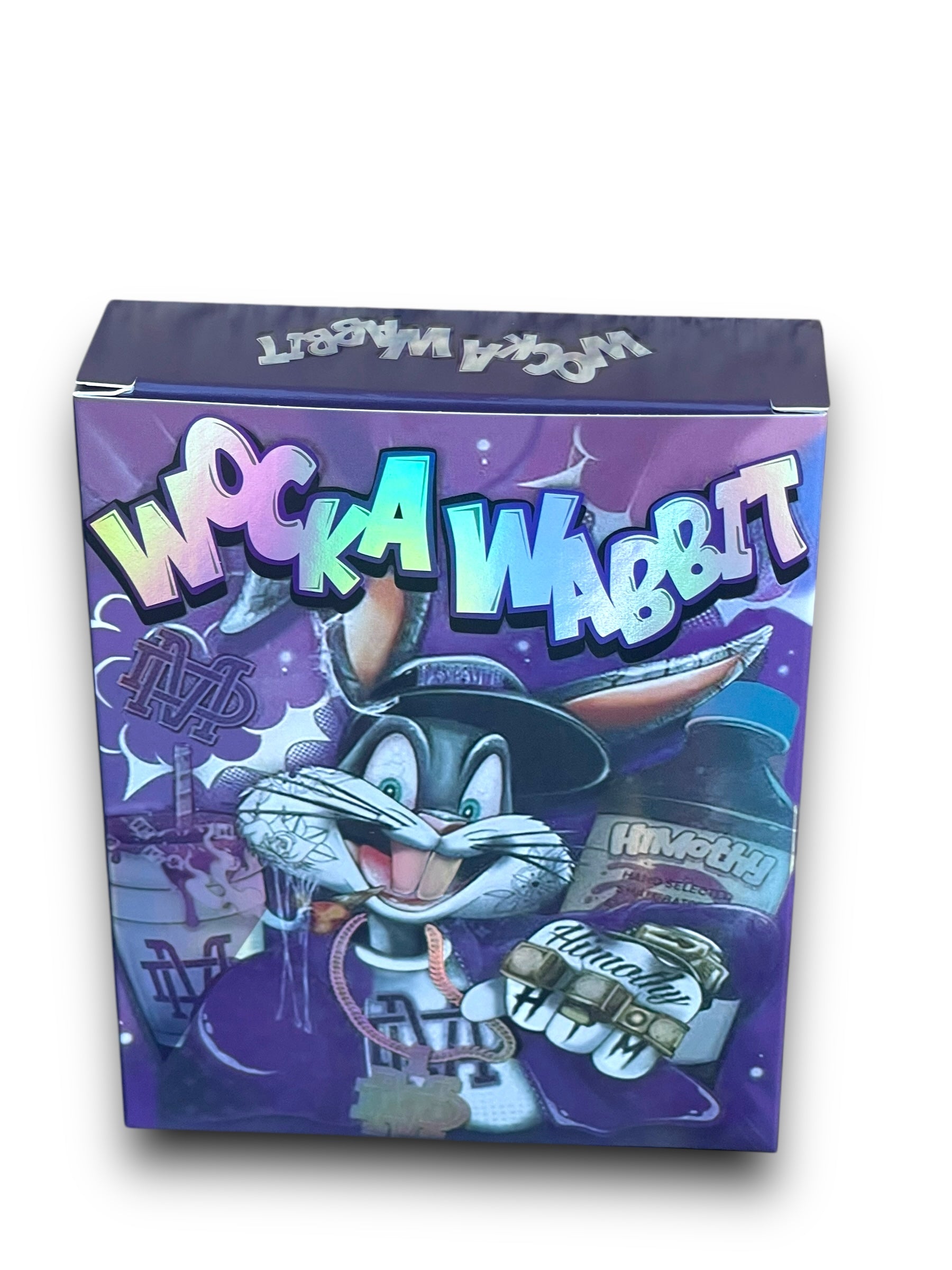 Wocka Wabbit Mylar Bags with Boxes 3.5g Box Packaging Holographic