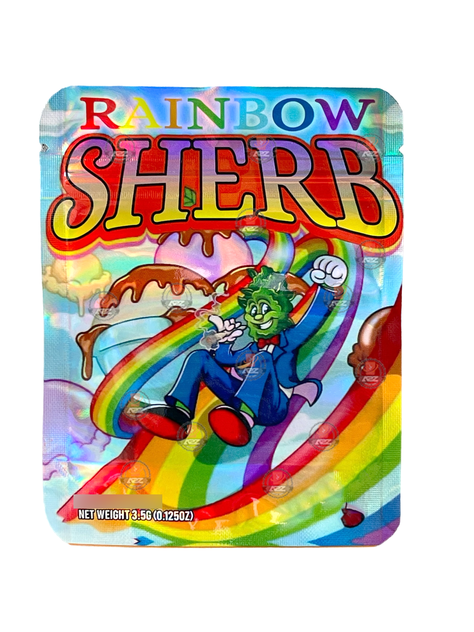 Rainbow Sherb 3.5g Mylar Bag Holographic