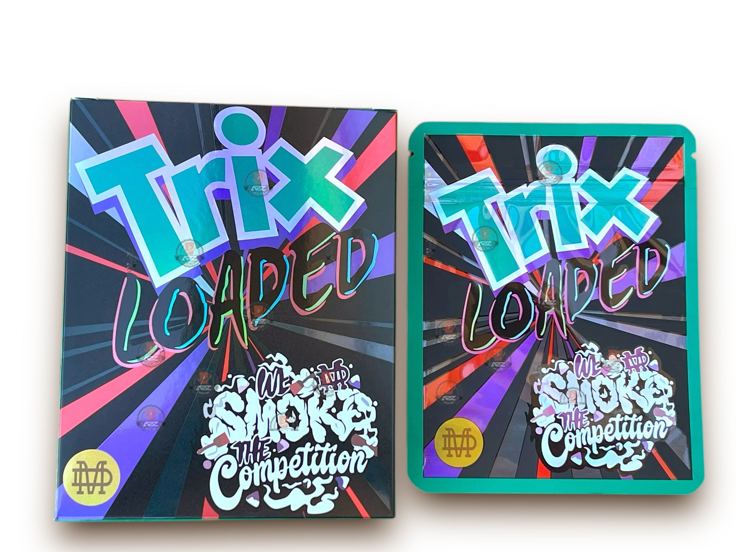 Trix Loaded Mylar Bags with Boxes 3.5g Box Packaging Holographic