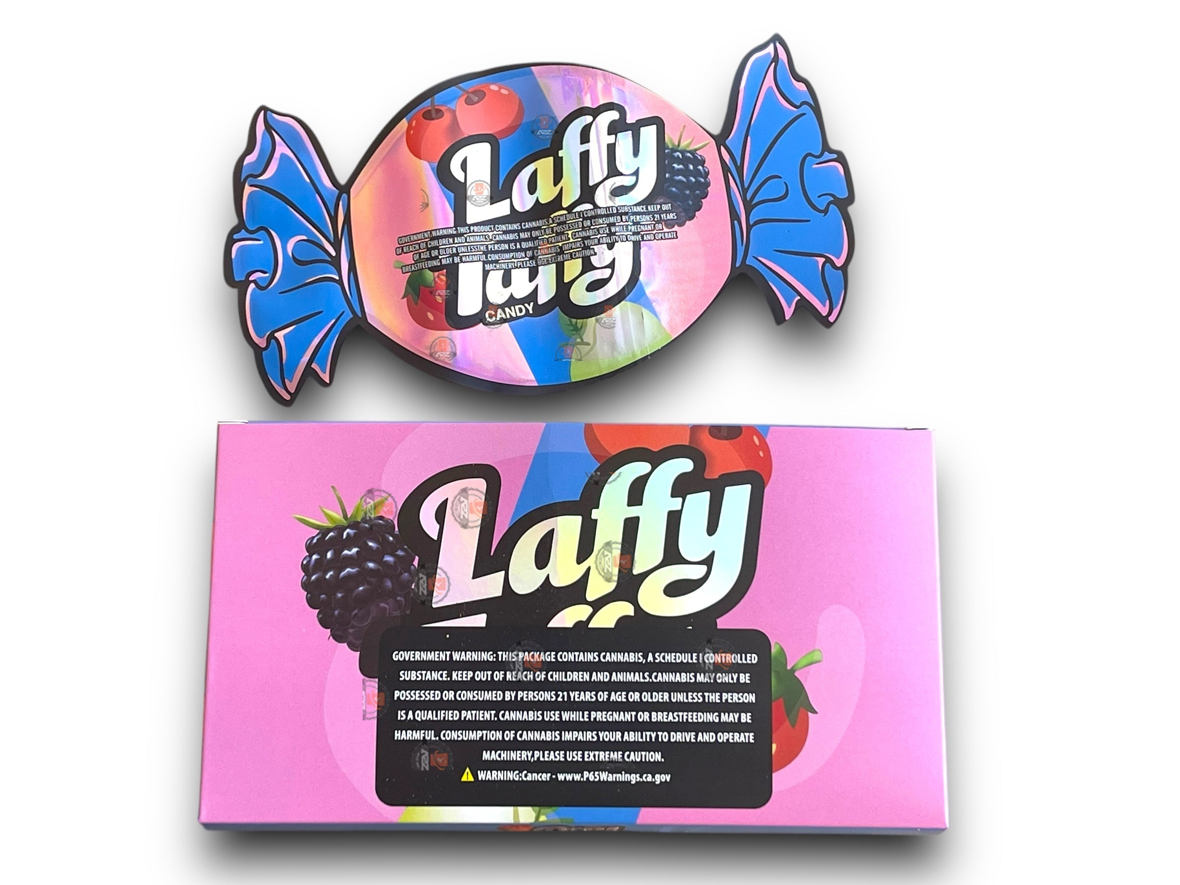 Laffy Taffy Candy Mylar Bags with Boxes 3.5g Box Packaging Holographic