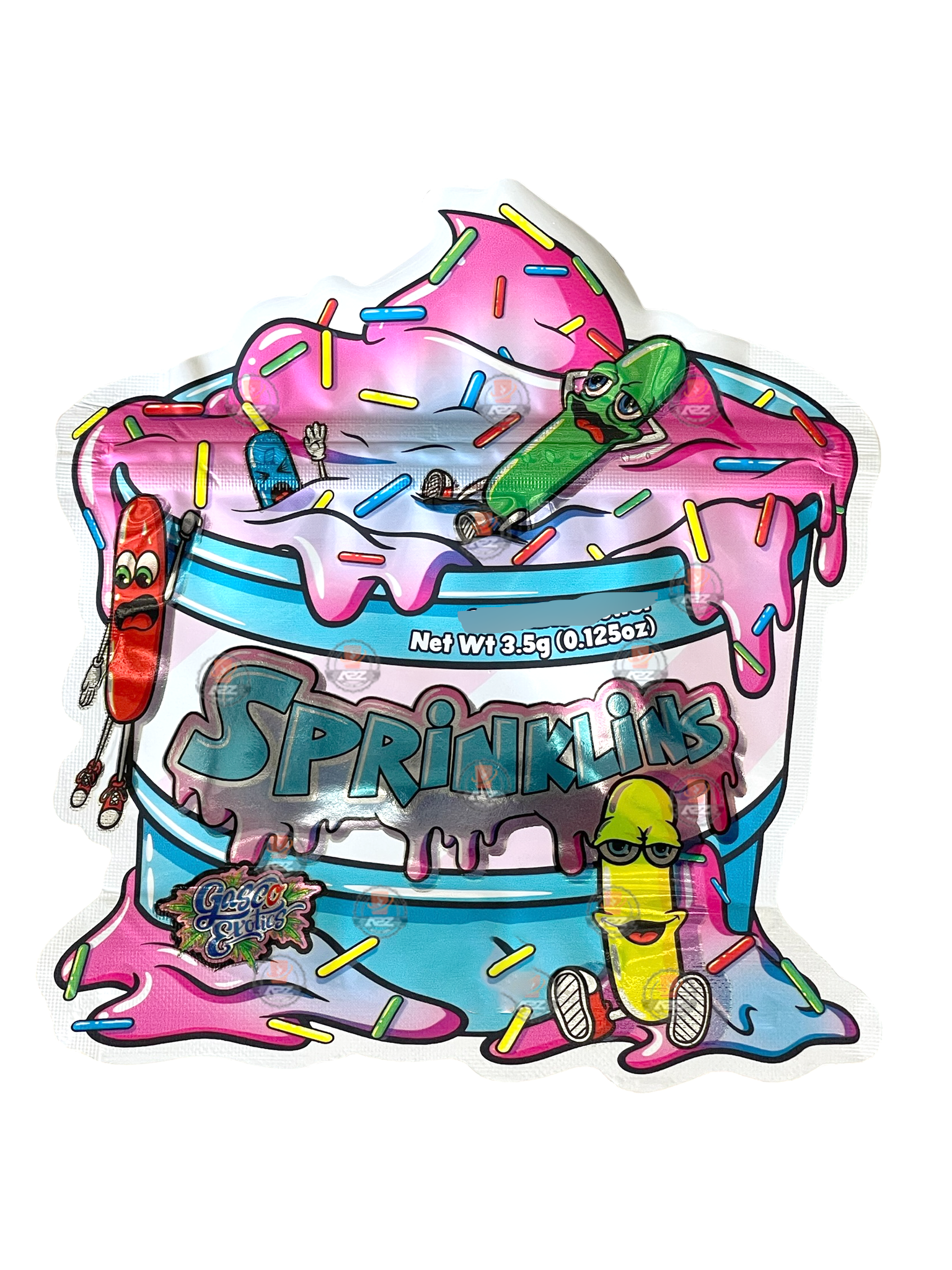 Sprinklins 3.5g Mylar Bag Cut Out-Holographic Gasco Exotics