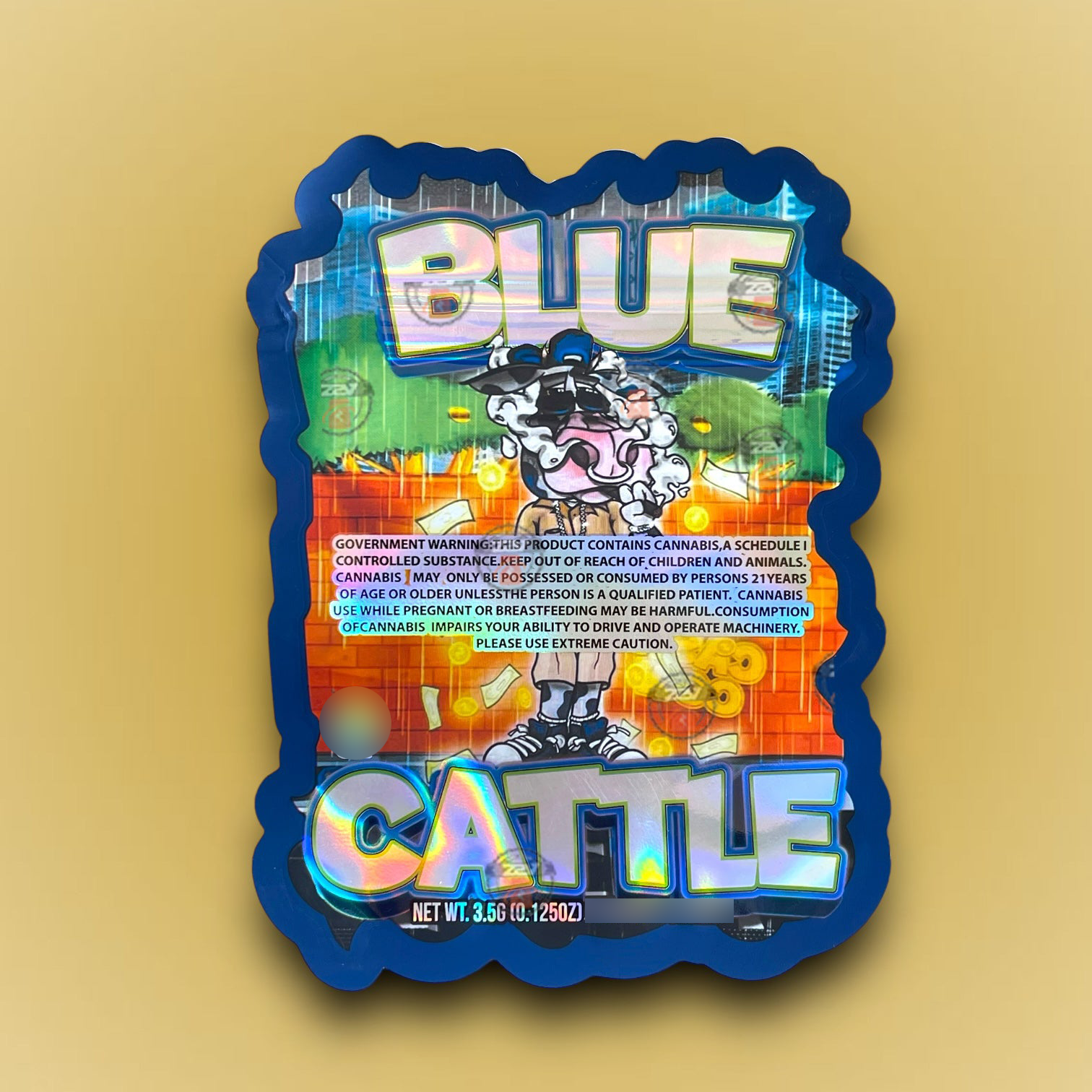 Blue Cattle 3.5G Mylar Bag Cash Cow