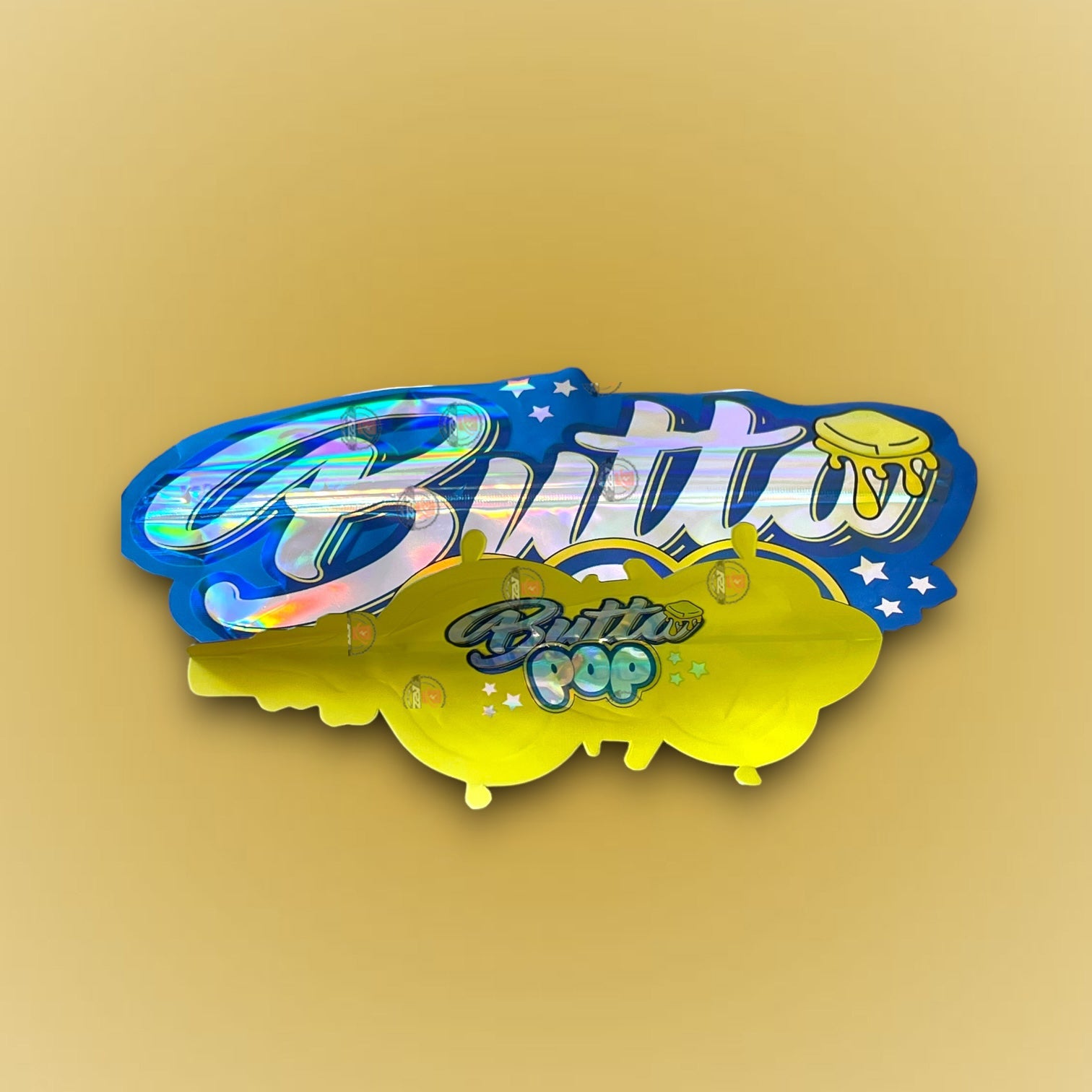 Butta POP Mylar bag 3.5g cut out-High Tolerance Gas Only