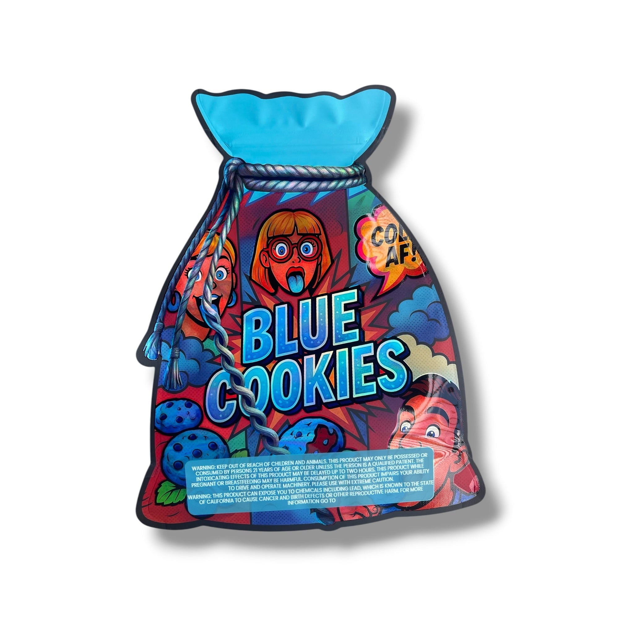Blue Cookies 1 OZ  28G empty Mylar bag 1 ounce (50 Count)