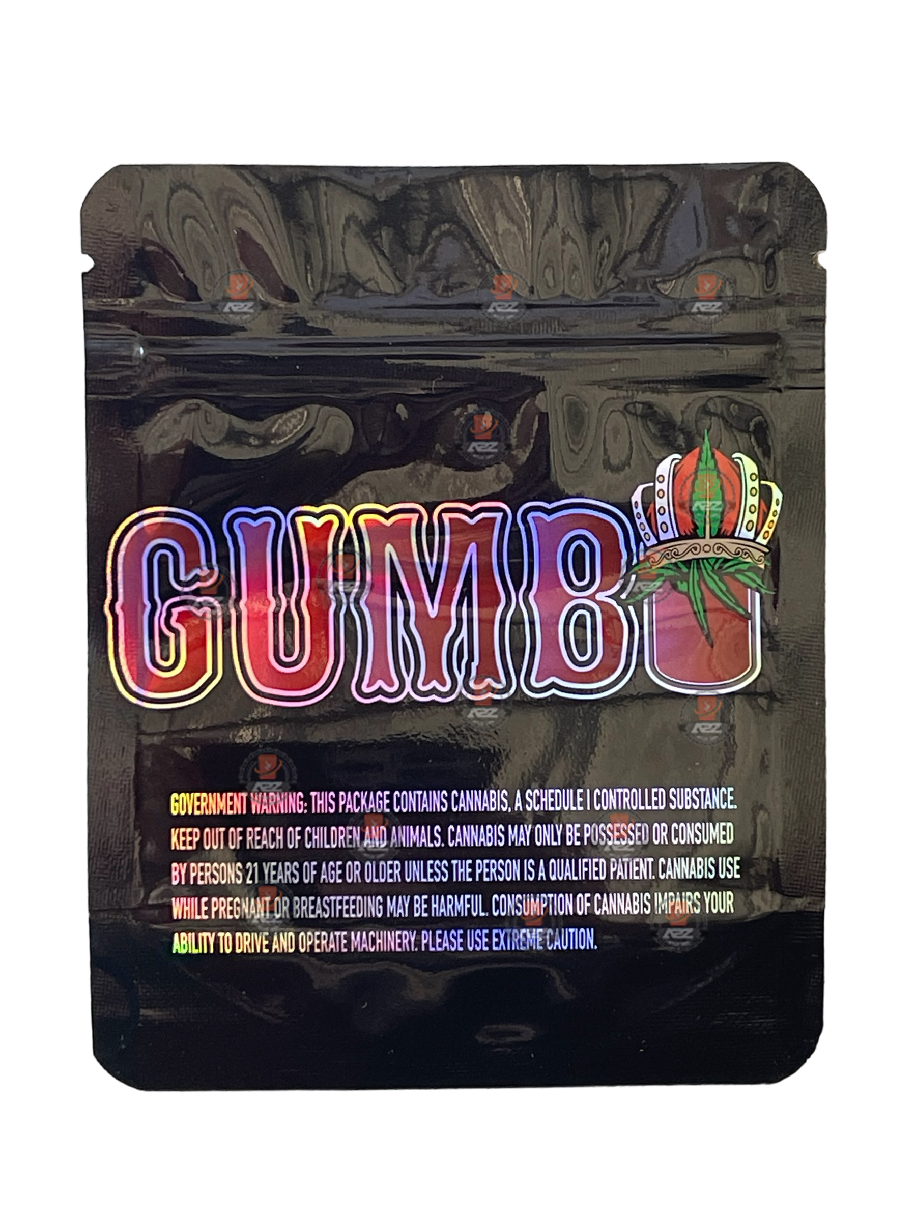 King Minute Gumbo New Drop 3.5g Mylar Bag Holographic Jokes Up