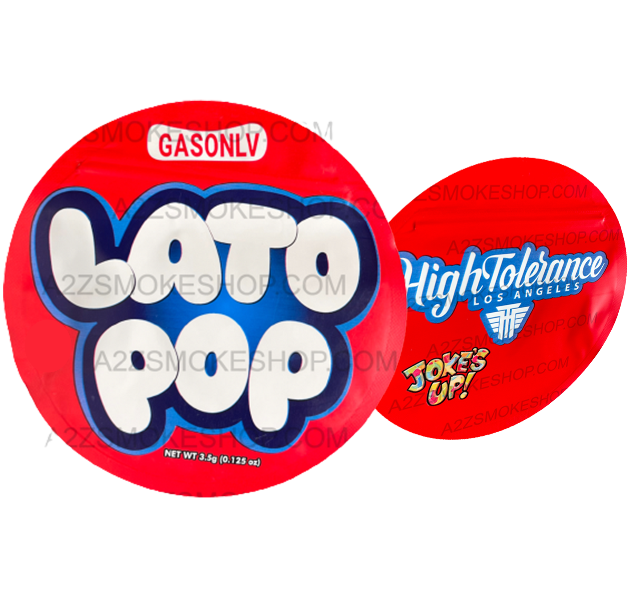 Jokes UP Lato Pop High Tolerance cut out Mylar zip lock bag 3.5G