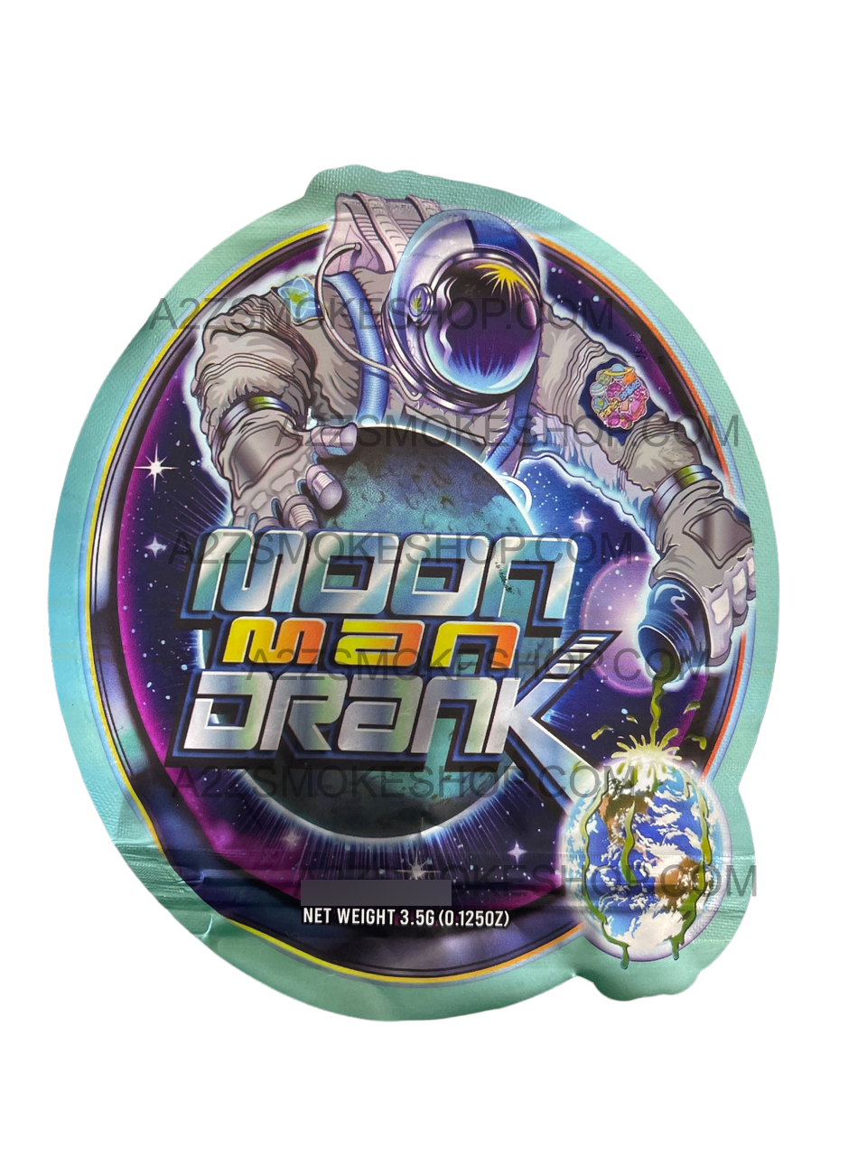 Moon Man Drank Cut Out Mylar Bags 3.5g Die cut