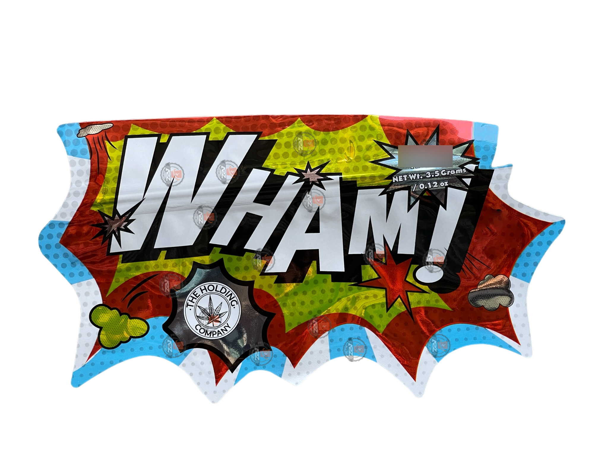 New WHAM  Cut Out Mylar Bags 3.5g Die Cut Holographic