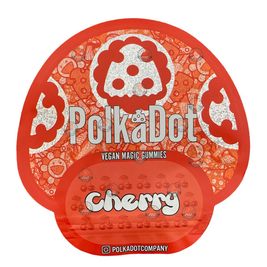 Polkadot Gummies Cherry Mylar bags 3.5g (Empty Bag-Packaging only)