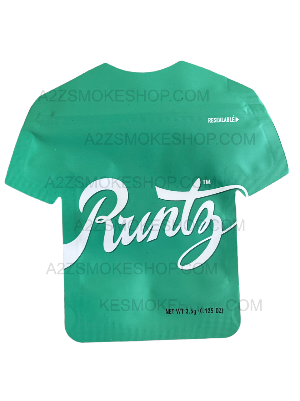 Runtz Green Cut out Mylar Bags by 3.5 Grams Smell Proof Die Cut