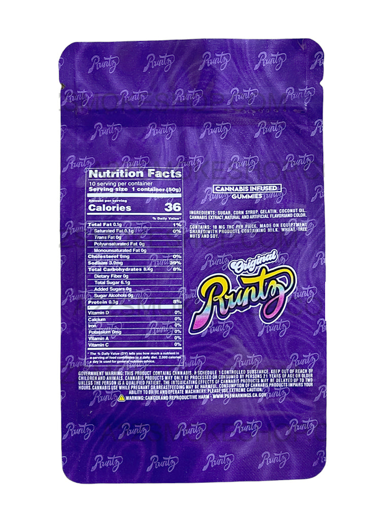 Runtz Gummies - Purple Berries 500mg Mylar Bag Packaging Only