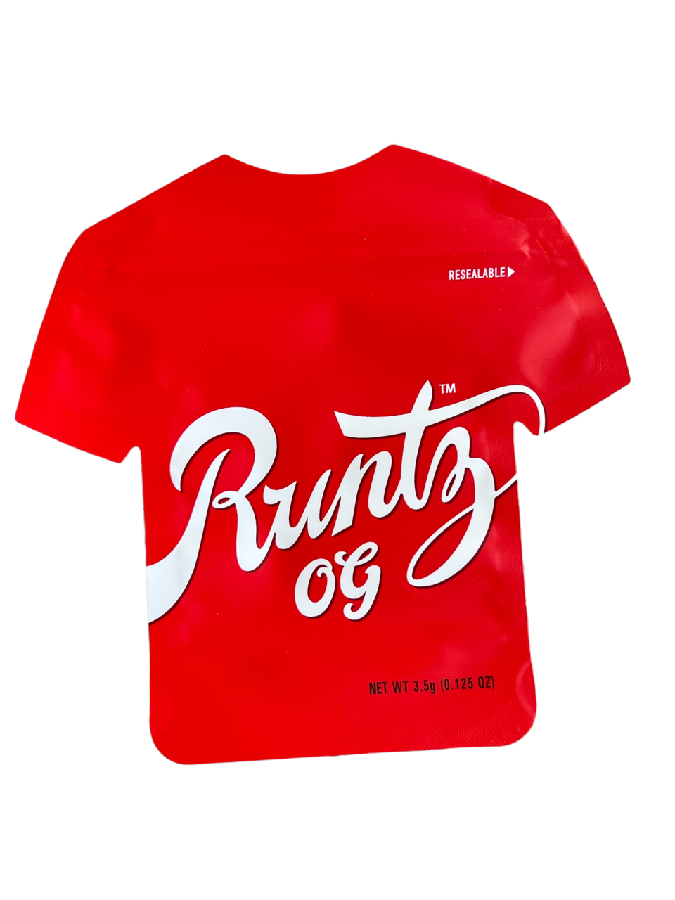 Runtz Red Cut out Mylar Bags by 3.5 Grams Smell Proof Die Cut