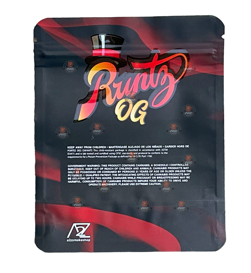 Runtz OG Holographic Mylar bag 3.5g - Black Unicorn - Packaging only