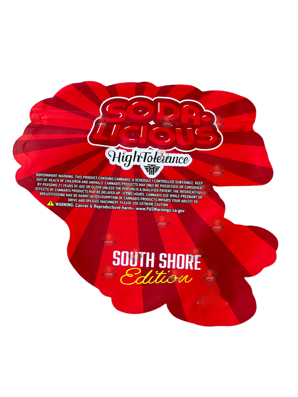 Soda Licious  3.5G Holographic Bag - High Tolerance cut out Mylar zip lock bag