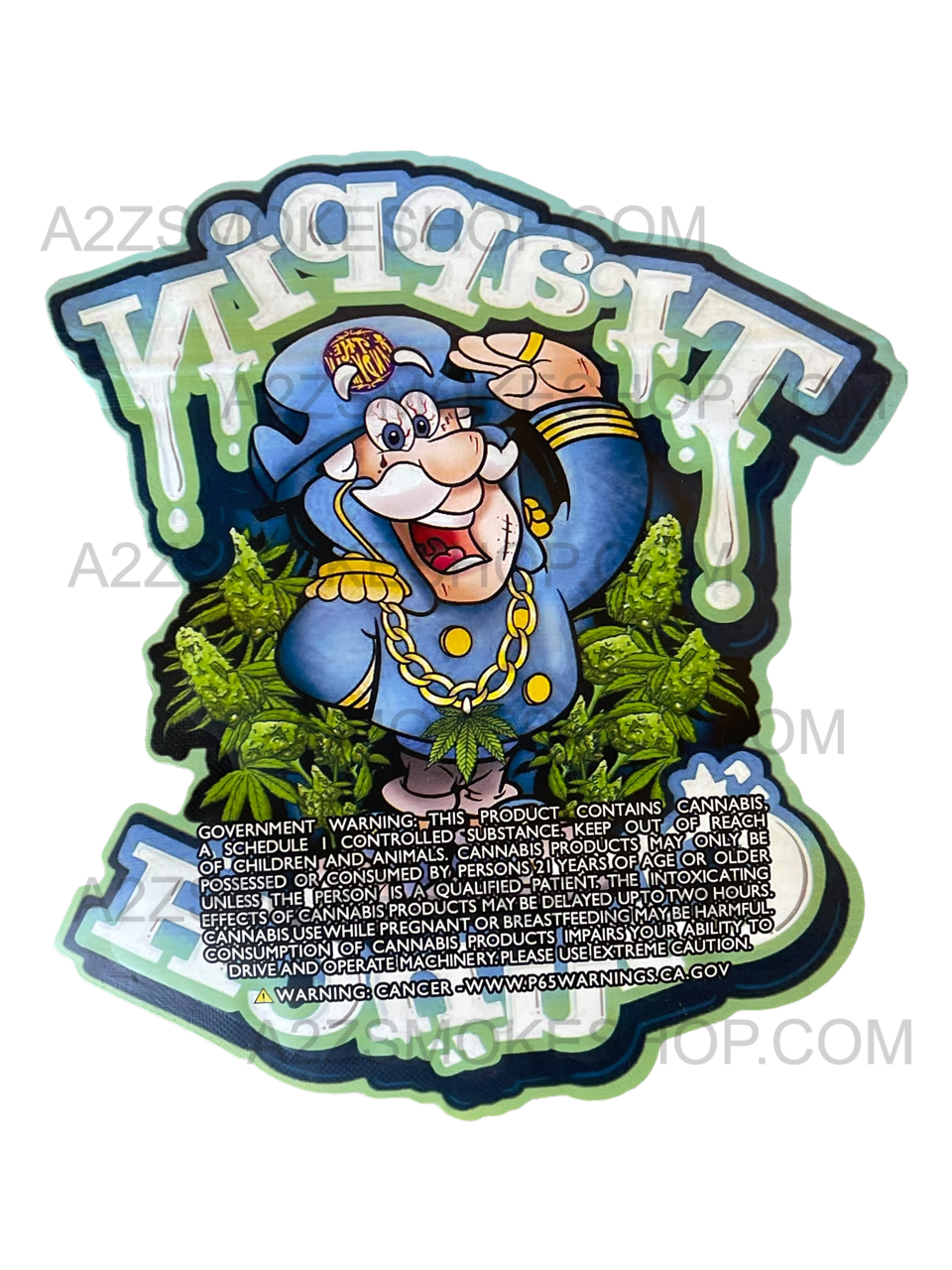 Trappin Crunch cut out Mylar bag 3.5g Captain Crunch Can use for any strain