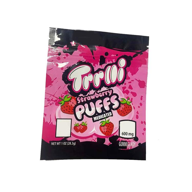 Trrlli Strawberry puffs 600mg Mylar bags packaging only