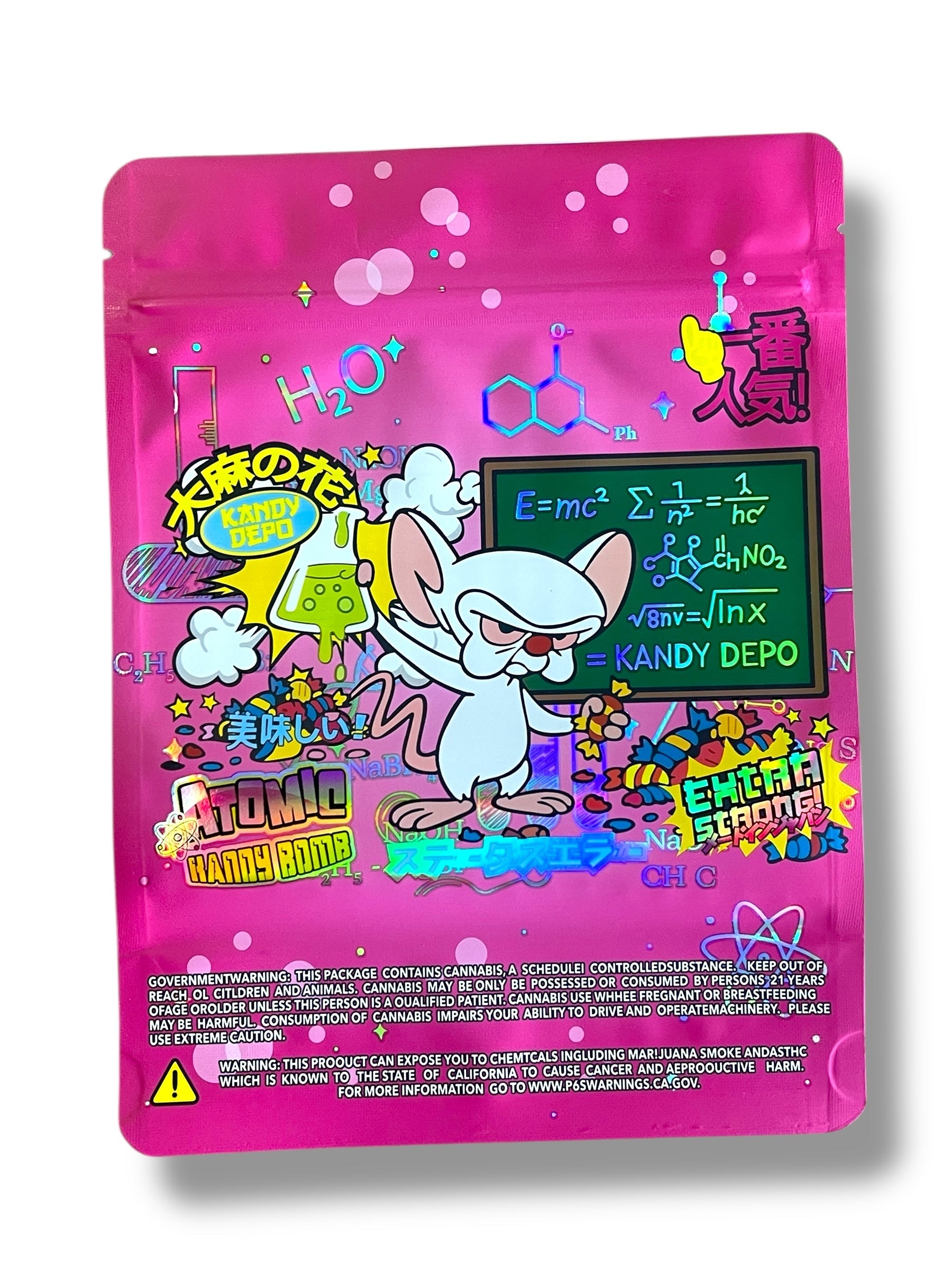 Kandy Depot Atomic 1 OZ  28G empty Mylar bag 1 ounce (50 Count)